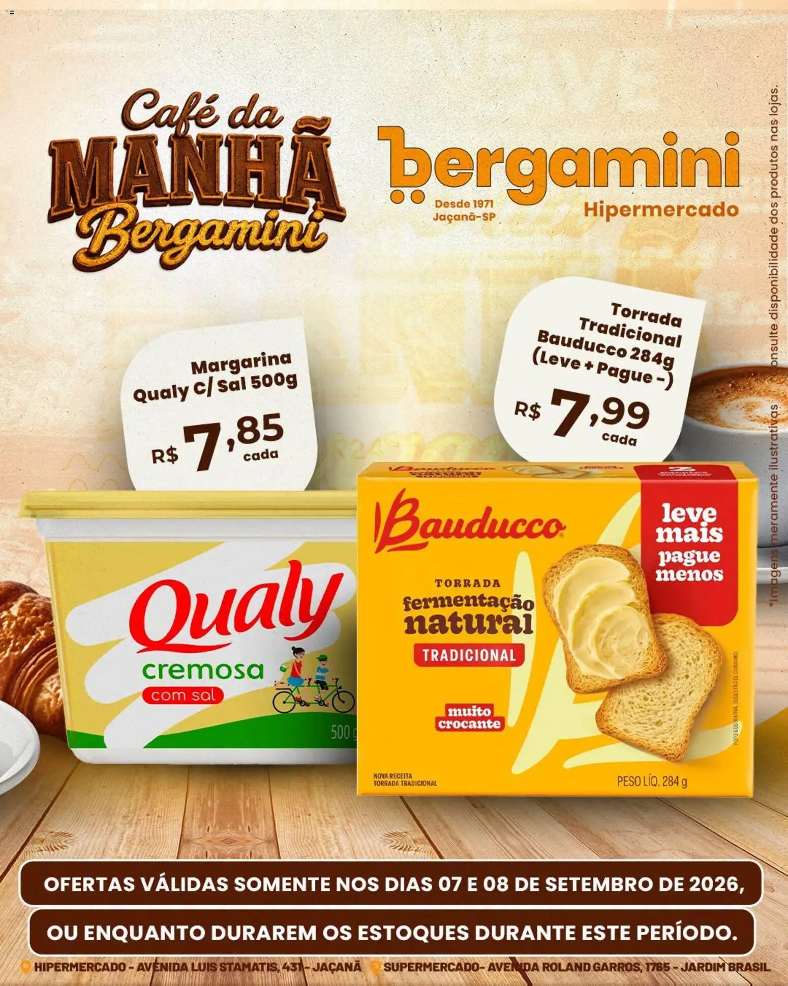 Supermercado Bergamini Folheto - válido de 07/09/2026 | Página: 9 | Produtos: Café, Sal, Margarina
