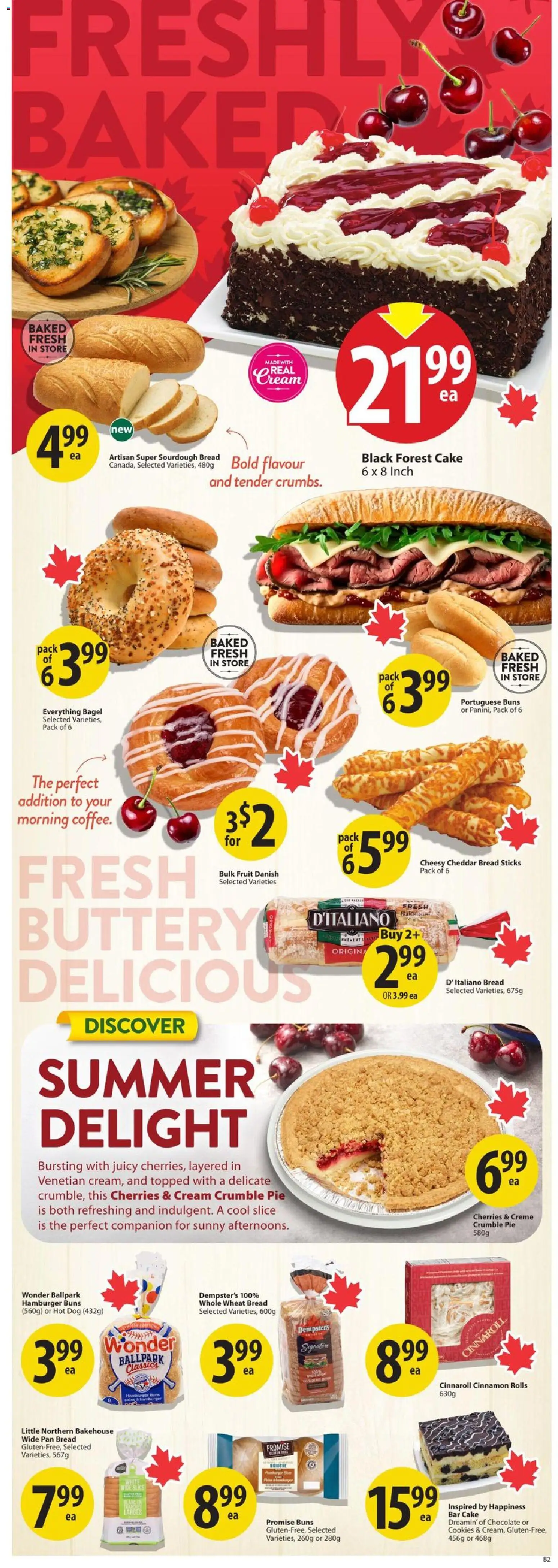 Save on foods flyer valid from Jul 16, 2026 | Page: 11 | Products: Cream, Cookies, Cake, Bread