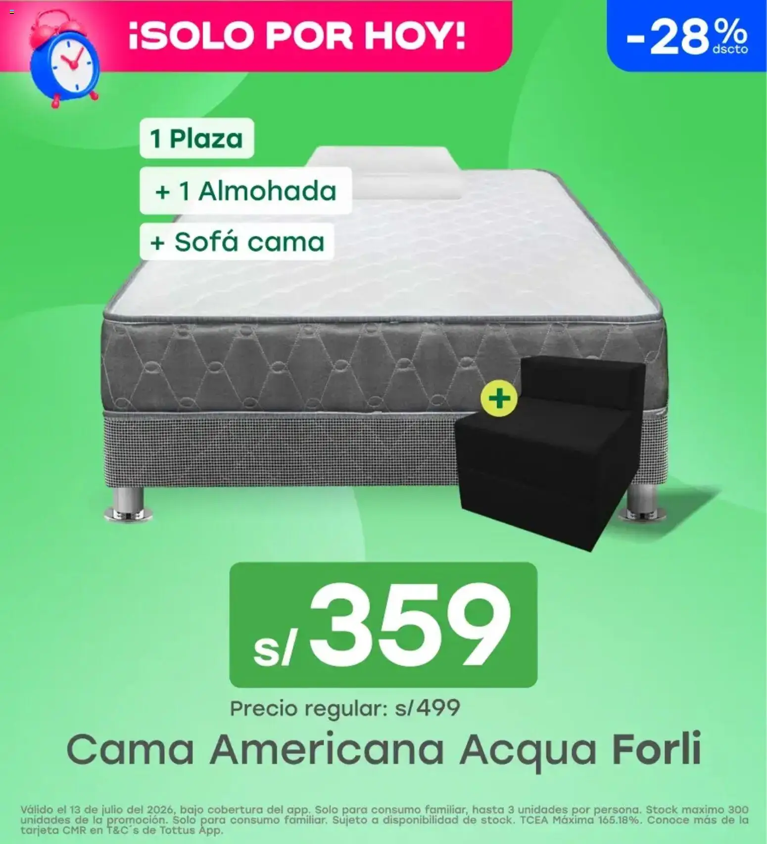 Catálogo Tottus válido desde 13/07/2026 | Página: 6 | Productos: Cama, Almohada, Sofá