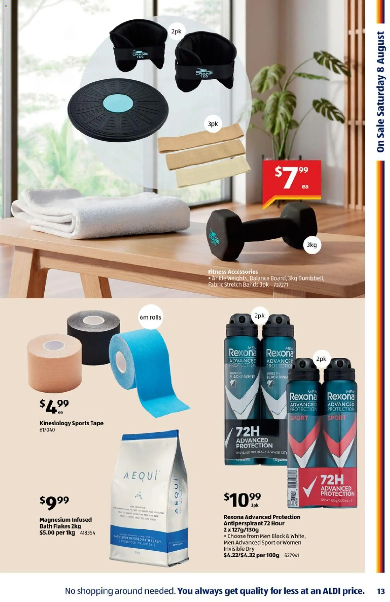 Aldi catalogue - valid from 05/08/2026 | Page: 13 | Products: Bath, Antiperspirant, Flakes, Accessories