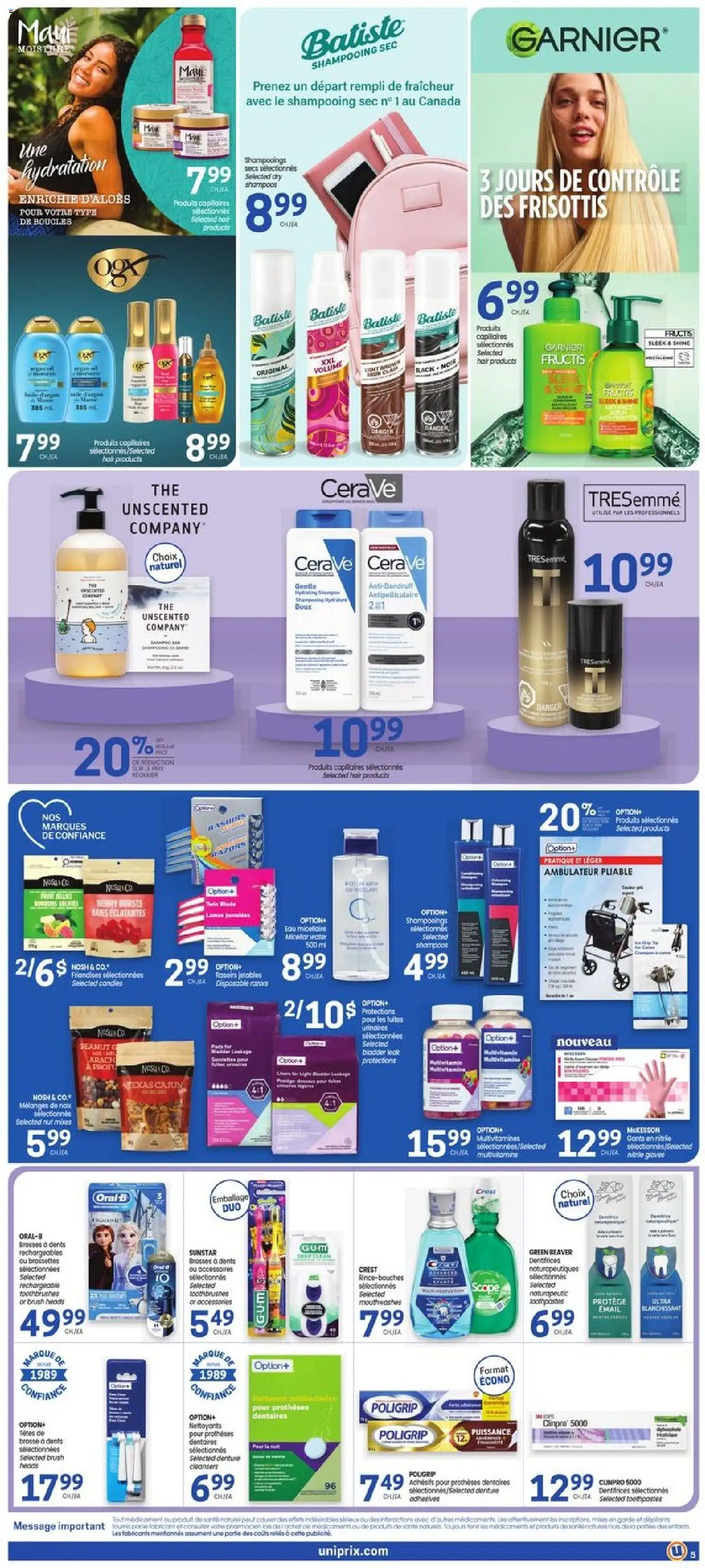 Uniprix flyer valid from Sep 3, 2026 | Page: 7 | Products: Gloves, Fruit, Brush
