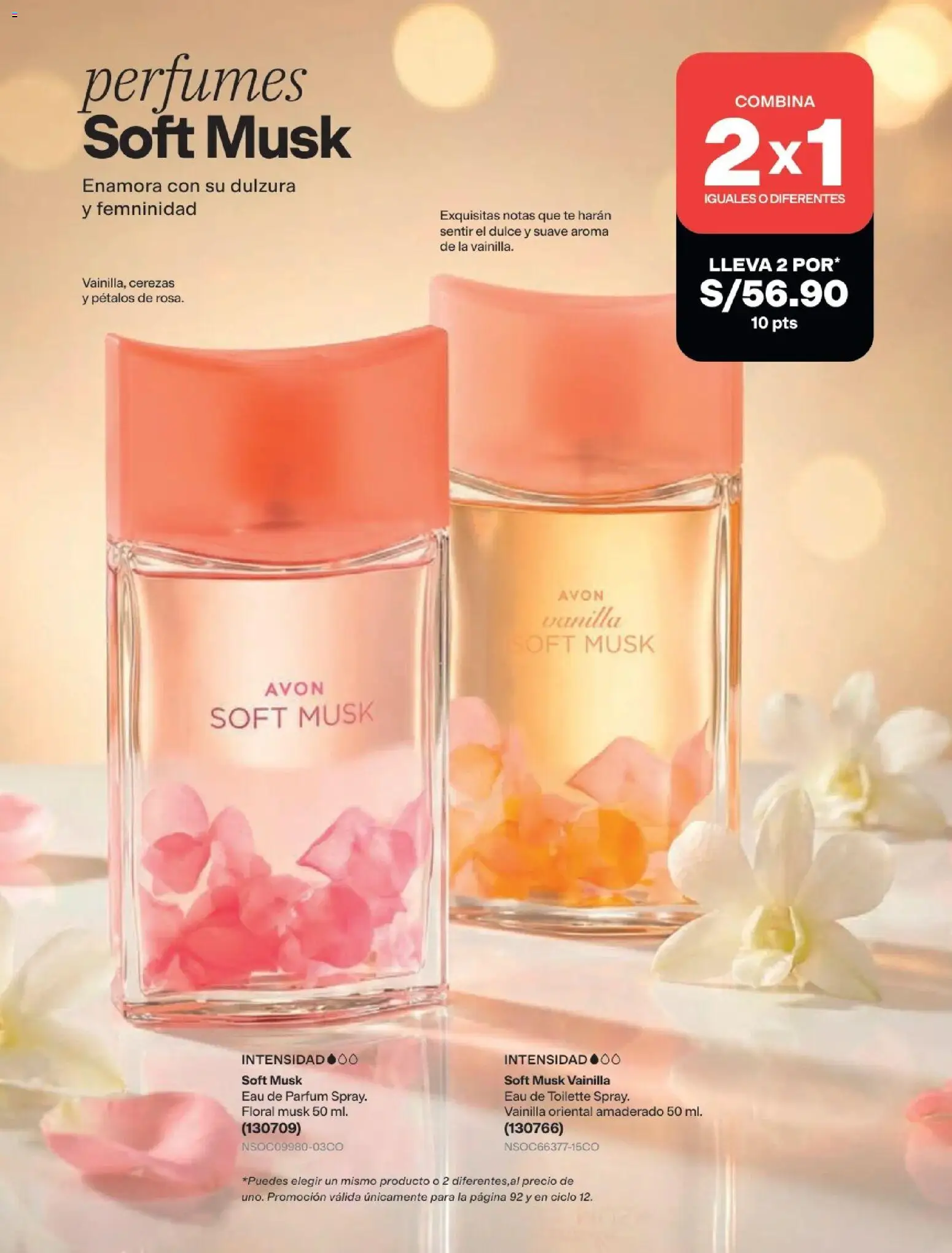 Catálogo Avon válido desde 22/07/2026 | Página: 92 | Productos: Perfumes, Té, Dulzura, EAU de Toilette