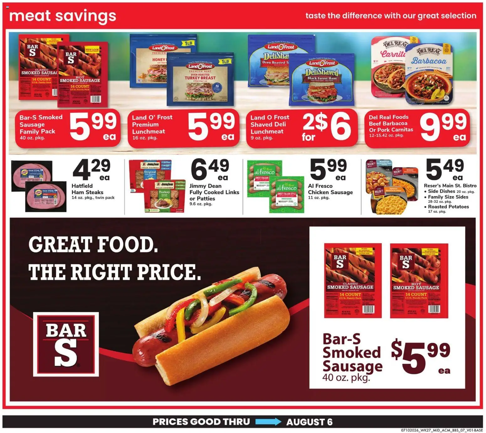 Acme Big Book of Savings - valid from 07/10/2026 | Page: 7 | Products: Ham, Pork, Potatoes, Oven