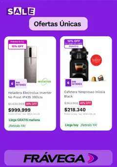 Vista previa Frávega - Ofertas válido desde el 01/09/2026 | Página: 4 | Productos: Cafetera, Heladera, Cápsulas
