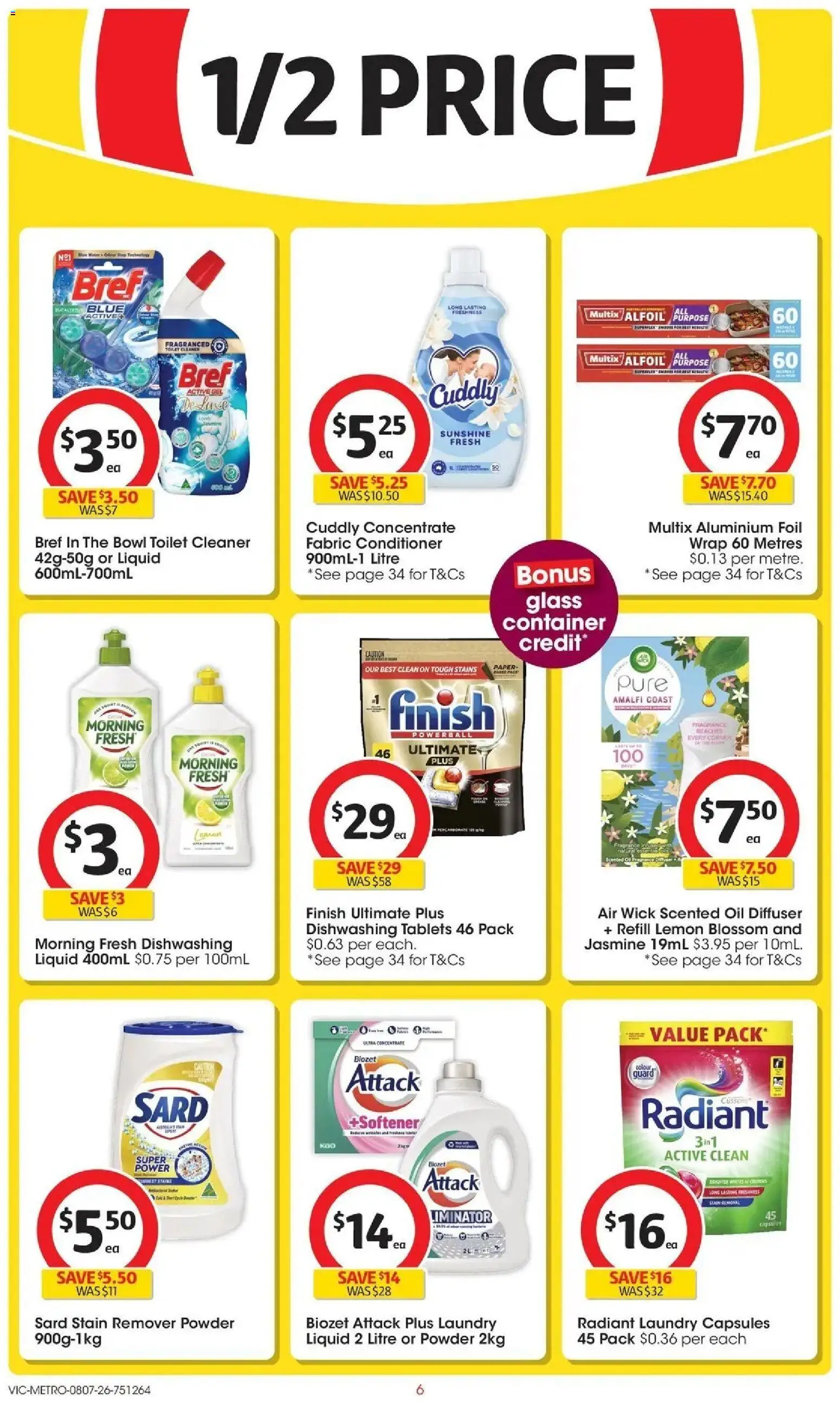 Coles catalogue - valid from 07/07/2026 | Page: 6 | Products: Fragrance, Powder, Stain remover, Tablets