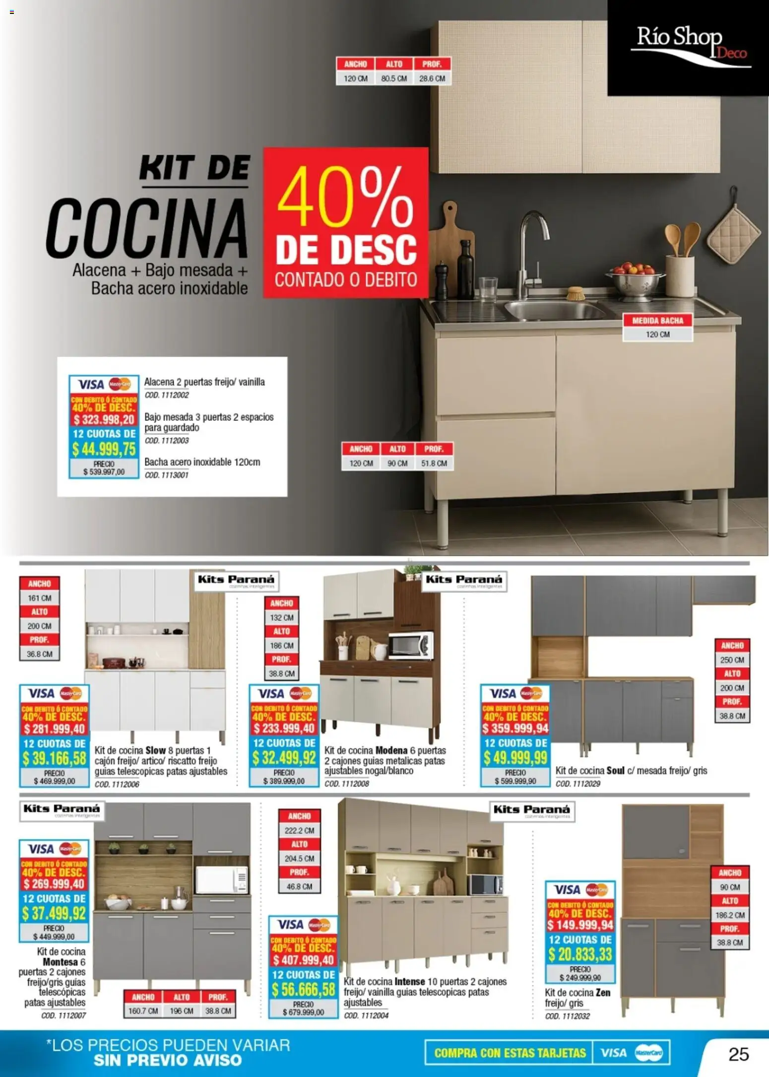 Río Shop Deco catálogo │ válido desde el 26.05.2026 | Página: 25 | Productos: Mesada, Cocina, Alacena, Bacha