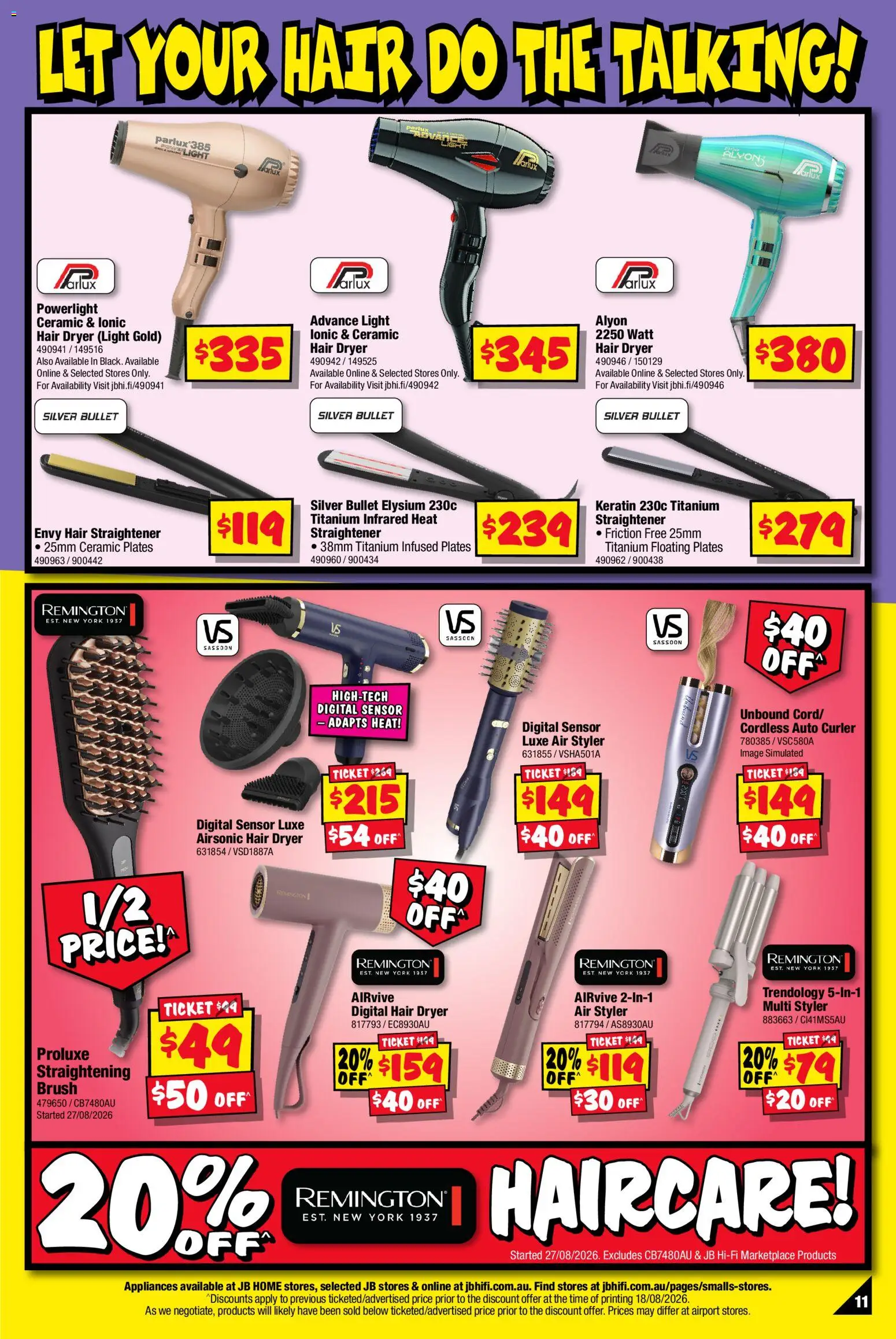 JB Hi-Fi catalogue - valid from 31/08/2026 | Page: 11 | Products: Light, Digital, Hair dryer, Hair straightener