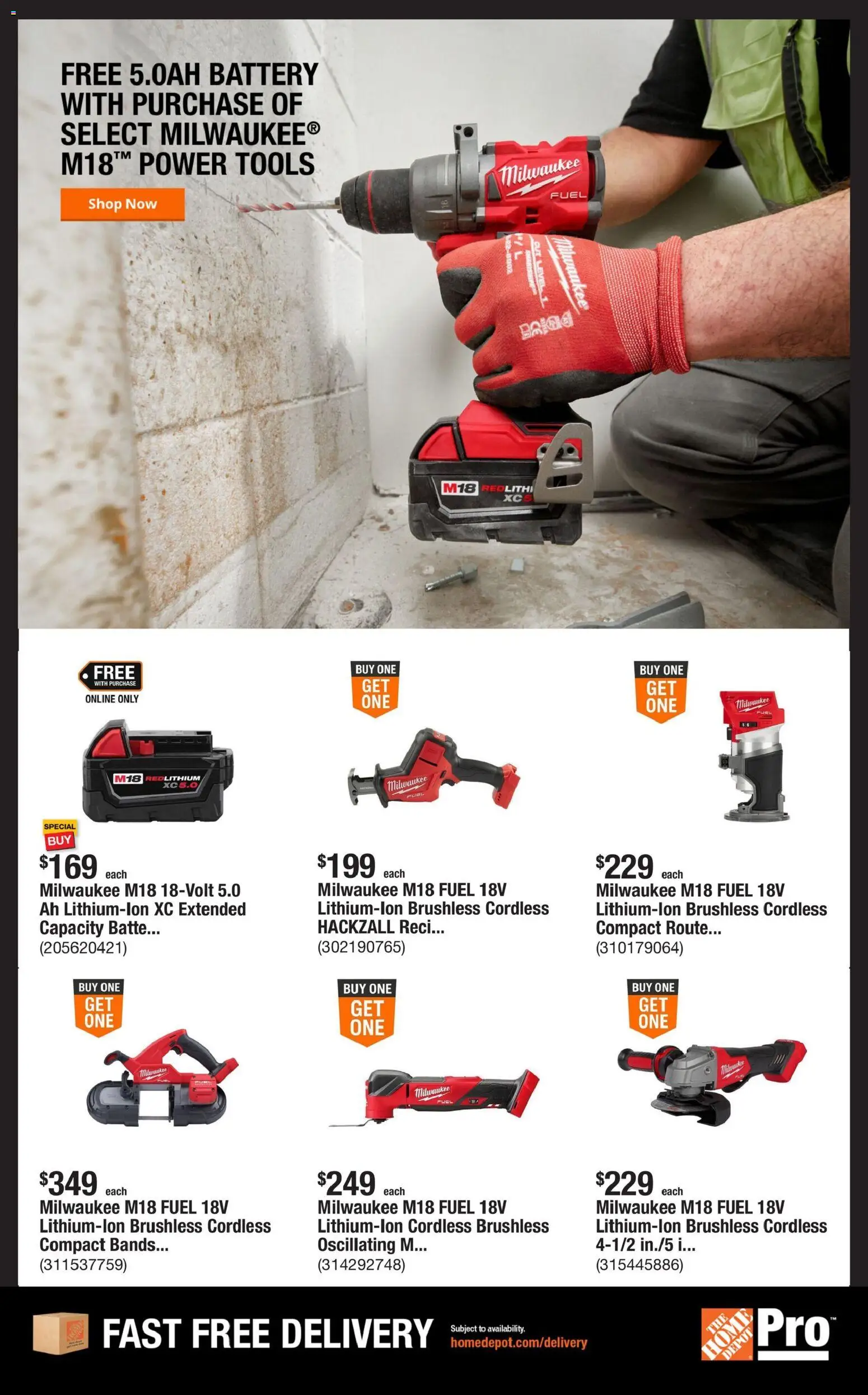 Home Depot Shop Pro Ad - valid from 08/31/2026 | Page: 4 | Products: Battery, Tools
