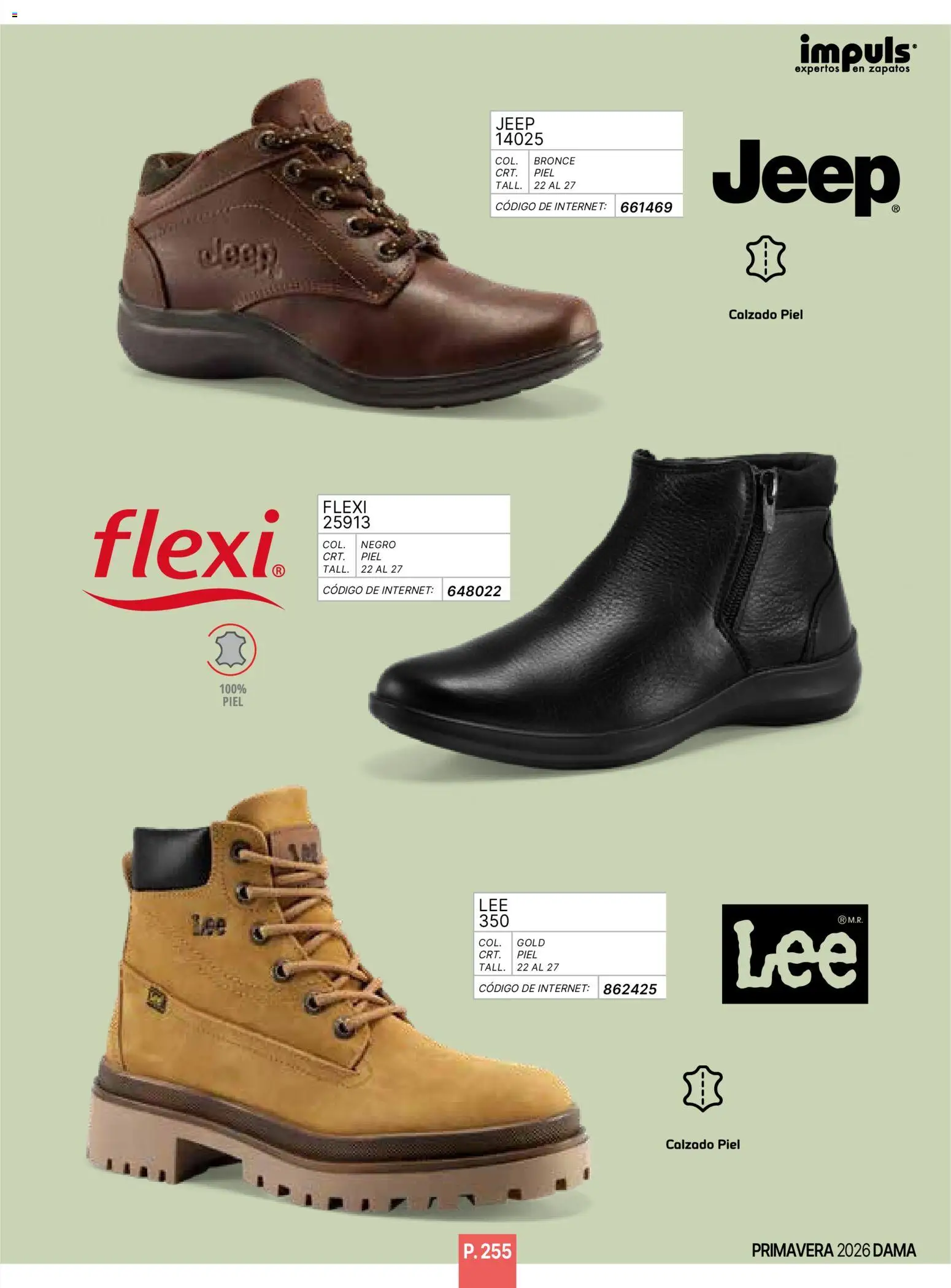 Nuevas ofertas de Impuls válidas en toda la República Mexicana desde el 01.01.2026. ¡Encuentra las mejores ofertas en Impuls catálogo Primavera! | Página: 257 | Productos: Zapatos