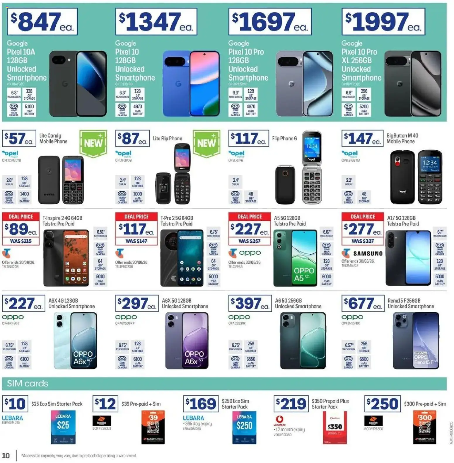 Officeworks catalogue - valid from 27.05.2026 | Page: 10 | Products: Battery, Phone, Smartphone, Mobile