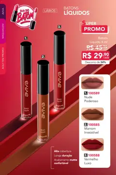 Jequiti - Revista 10/2026 - Pré-Visualização do folheto da loja Jequiti, válido de 14/07/2026 | Página: 64 | Produtos: Maquiagem, Batom