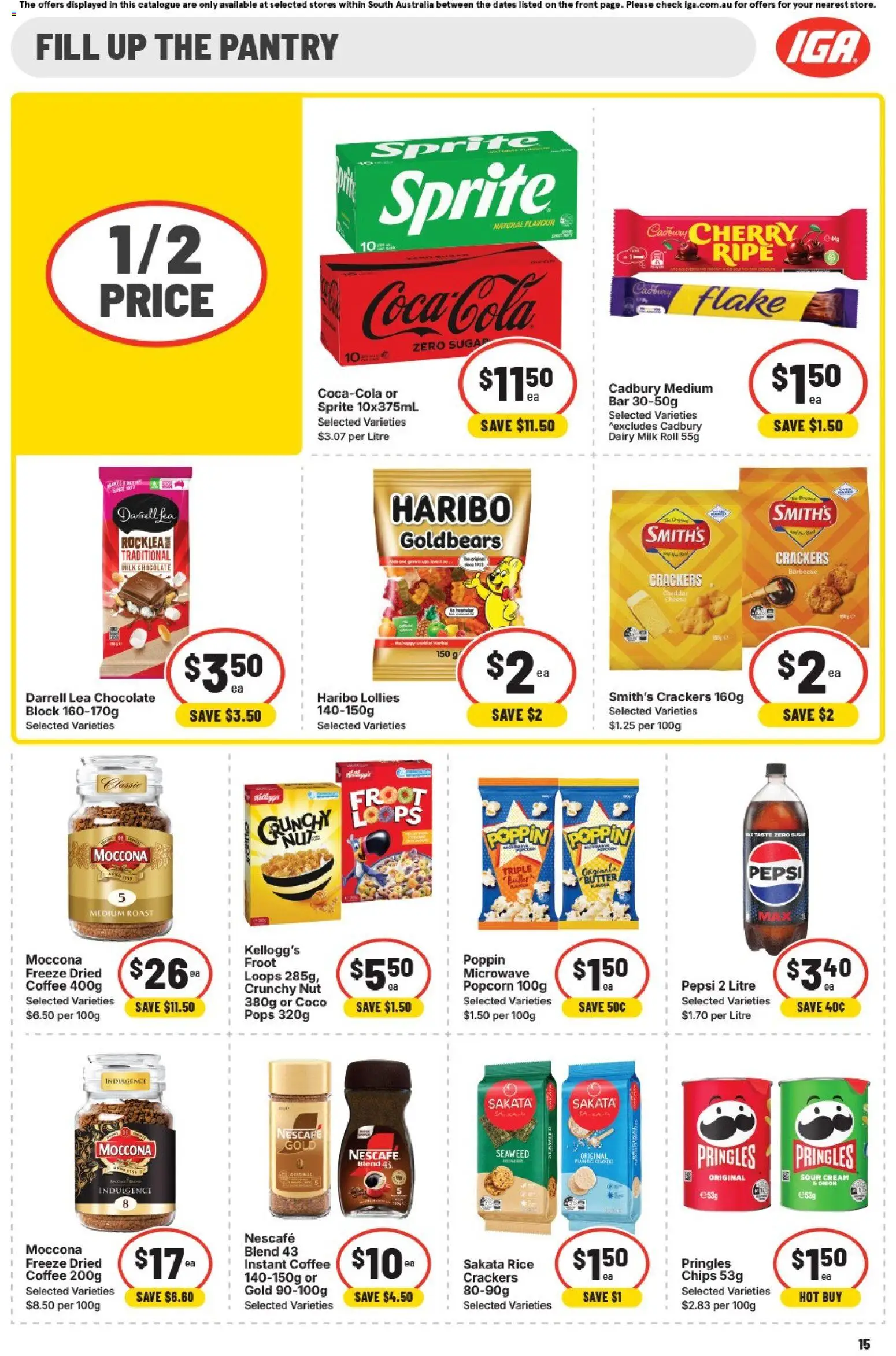 IGA catalogue - valid from 26/08/2026 | Page: 11 | Products: Chocolate, Bananas, Mineral water, Cream