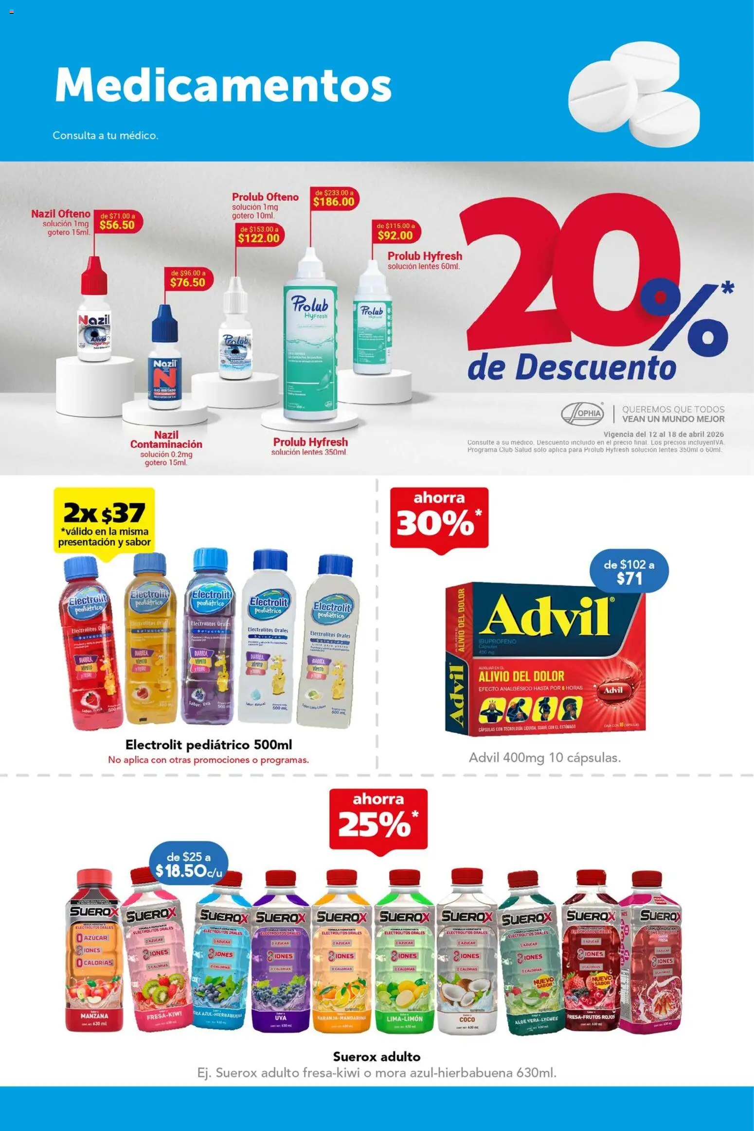 Nuevas ofertas de Farmacia San Pablo válidas en toda la República Mexicana desde el 12.04.2026. ¡Encuentra las mejores ofertas en Farmacia San Pablo catálogo! | Página: 3 | Productos: Azúcar, Lentes, Manzana, Uva
