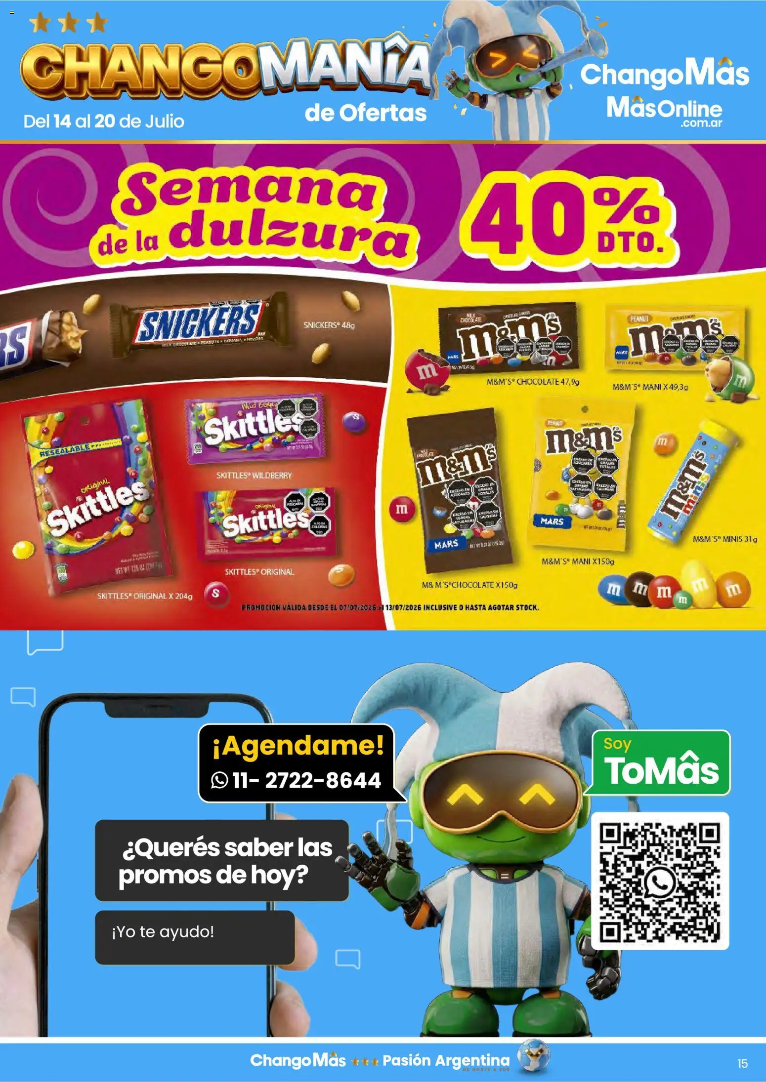 Changomas Especial dulzura │ válido desde el 14/07/2026 | Página: 13 | Productos: Mani, Chocolate, Té