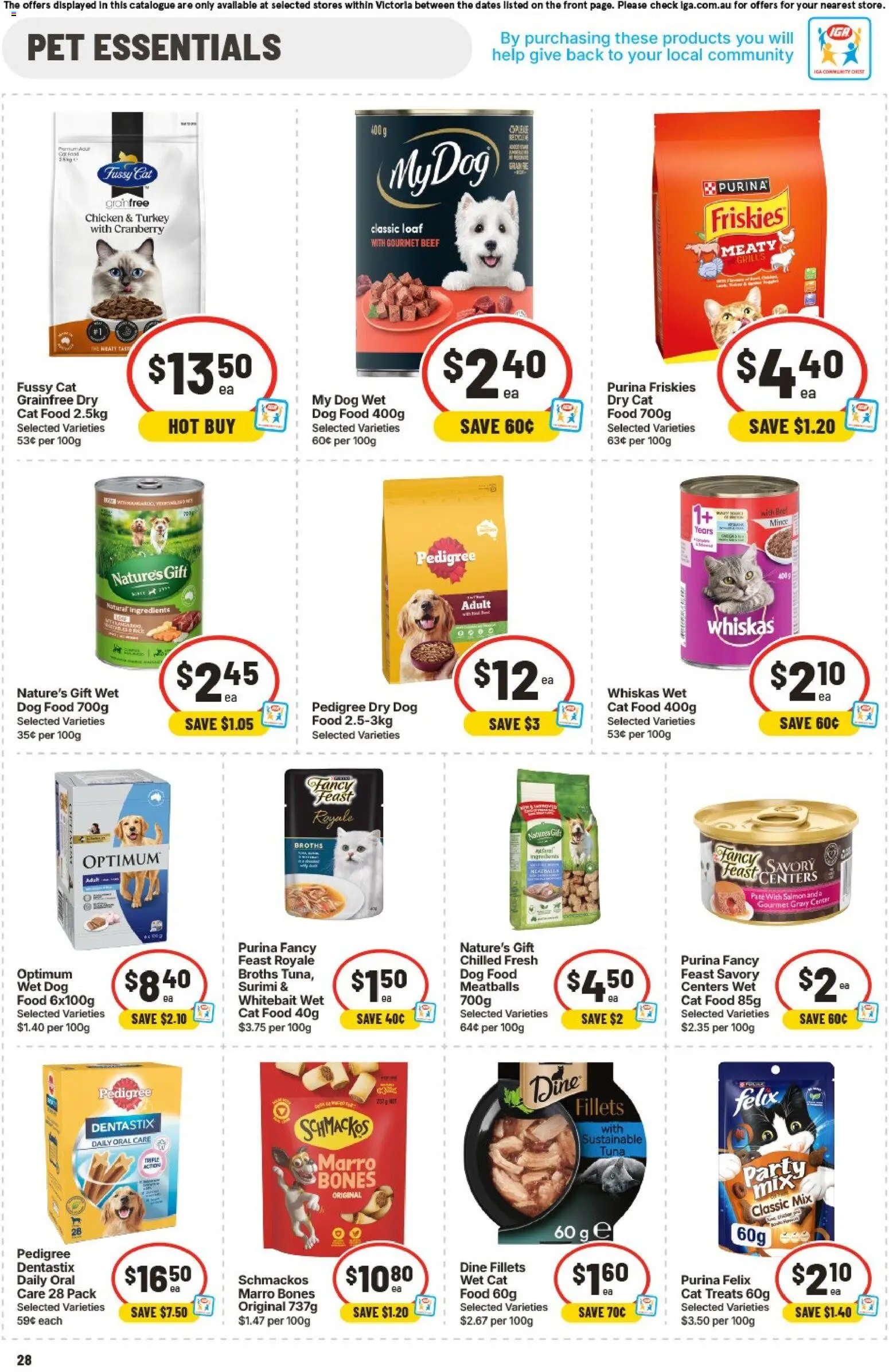 IGA catalogue - valid from 12/08/2026 | Page: 28 | Products: Food, Beef, Dog food, Turkey