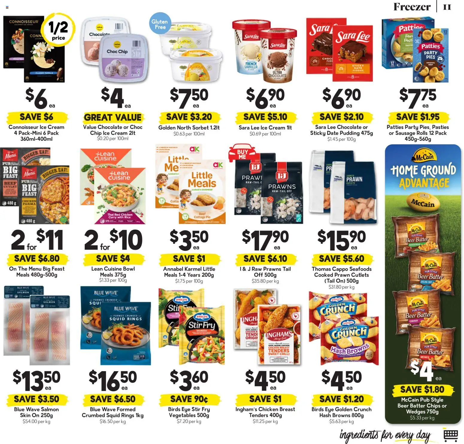 Drakes catalogue - valid from 06.05.2026 | Page: 11 | Products: Chips, Cream, Sausage, Freezer