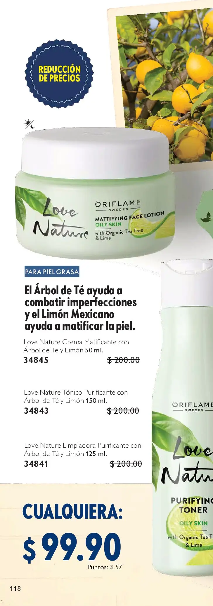 Nuevas ofertas de Oriflame válidas en toda la República Mexicana desde el 09.05.2026. ¡Encuentra las mejores ofertas en Oriflame campaña 7 2026! | Página: 234 | Productos: Crema, Limón, Toner, Té
