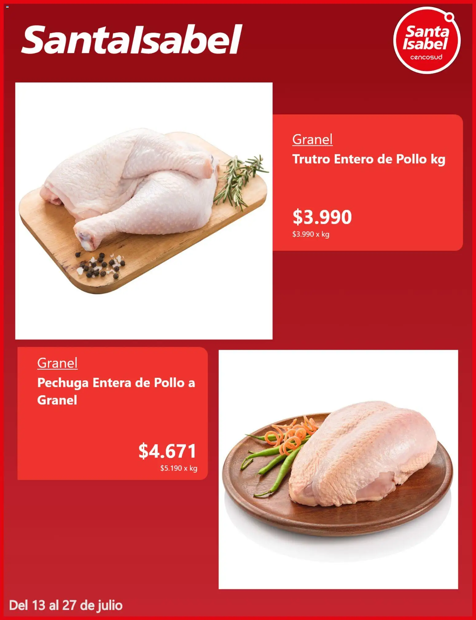 Santa Isabel Ofertas │ válido desde el 12.07.2026 | Página: 5 | Productos: Pollo
