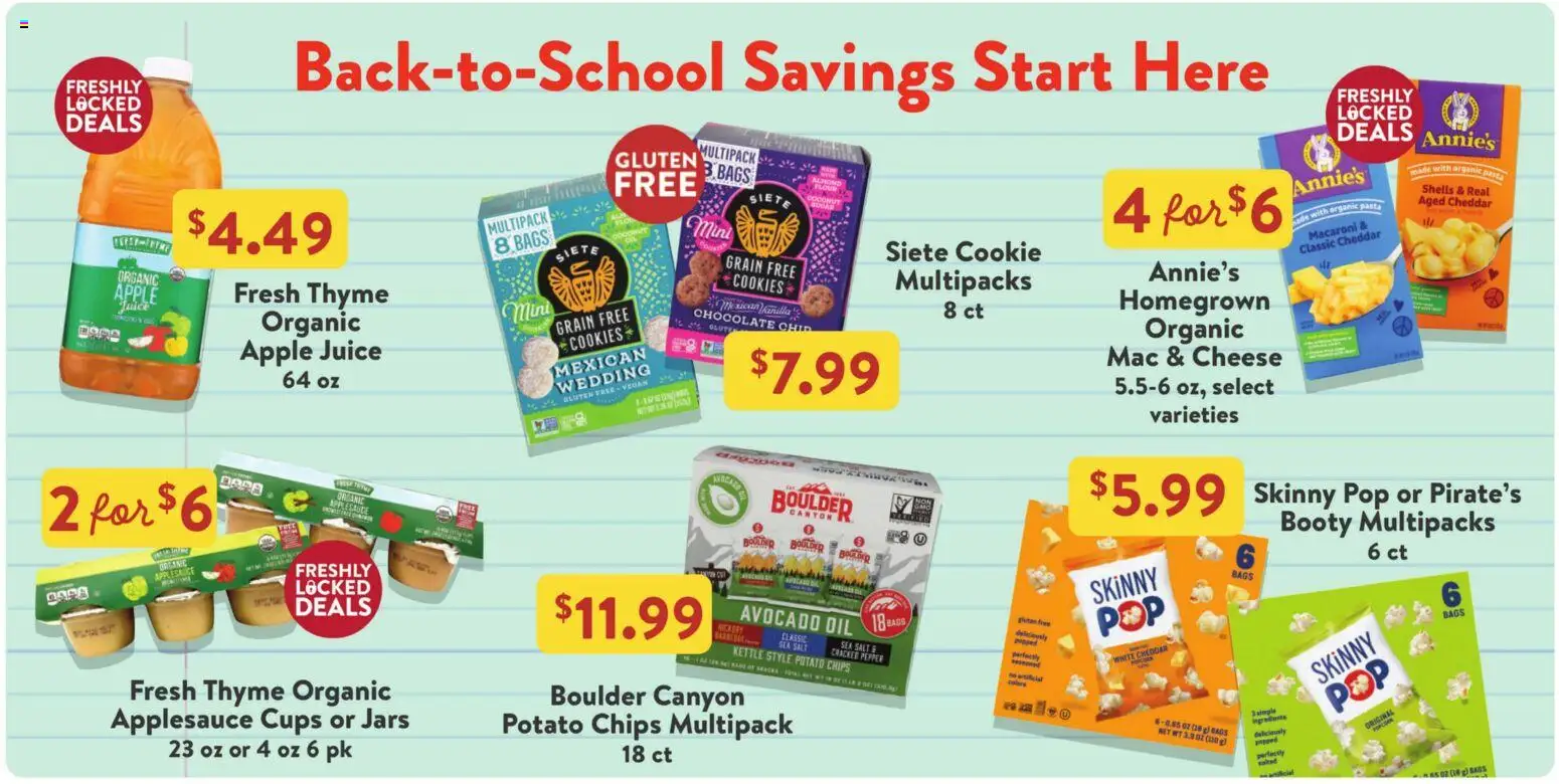 Fresh Thyme Weekly Ad - valid from 08/12/2026 | Page: 3 | Products: Chocolate, Juice, Pasta, Avocado