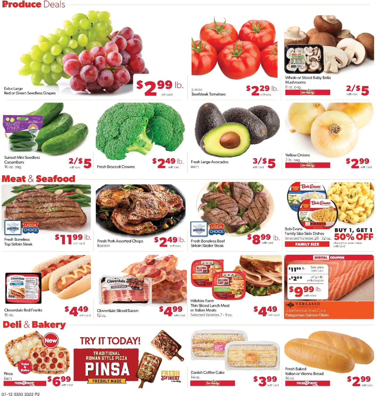 Family Fare Weekly Ad - MN - valid from 07/12/2026 | Page: 2 | Products: Bakery, Coffee, Pizza, Pork