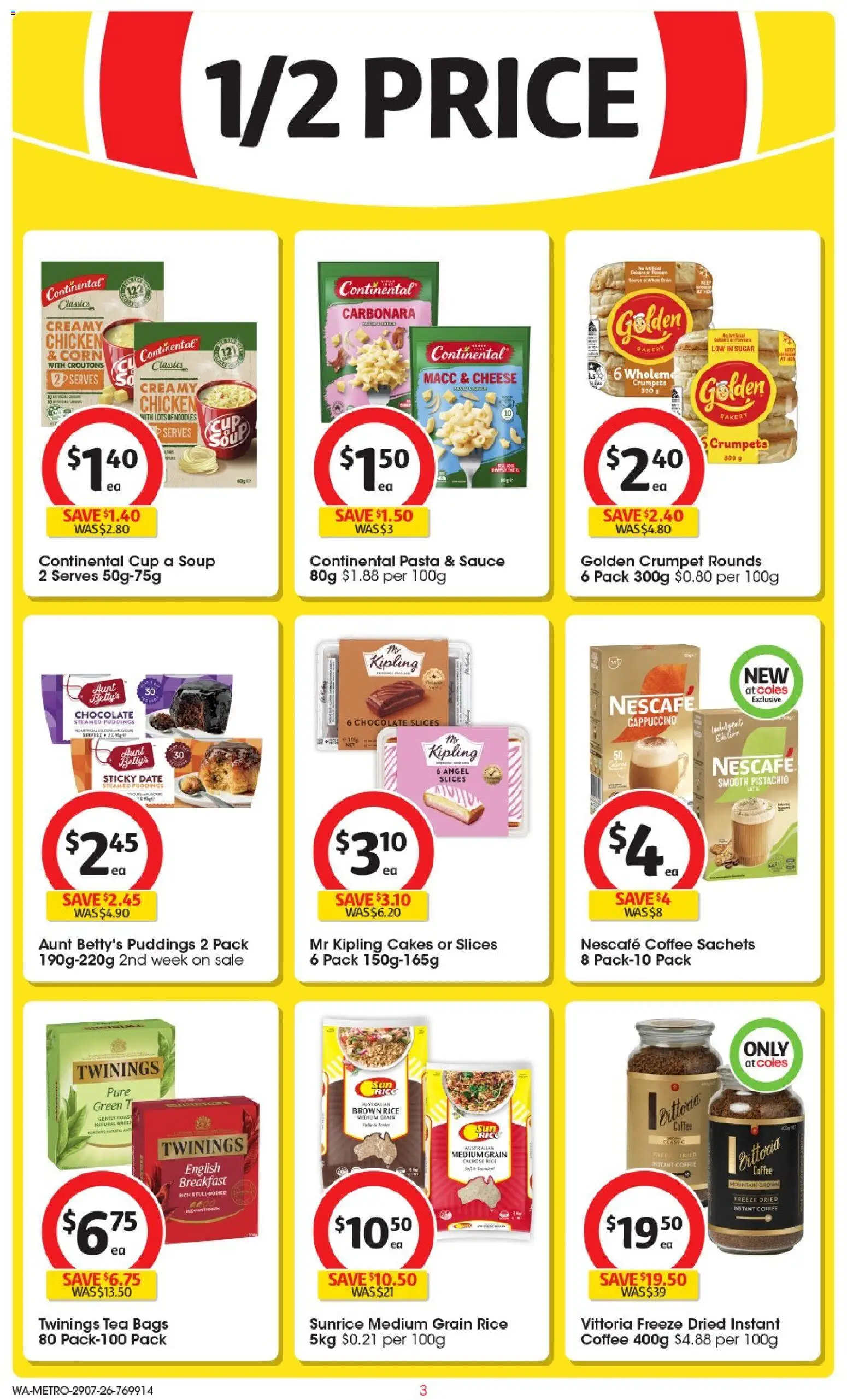 Coles catalogue - valid from 29/07/2026 | Page: 3 | Products: Chocolate, Sauce, Sugar, Soup