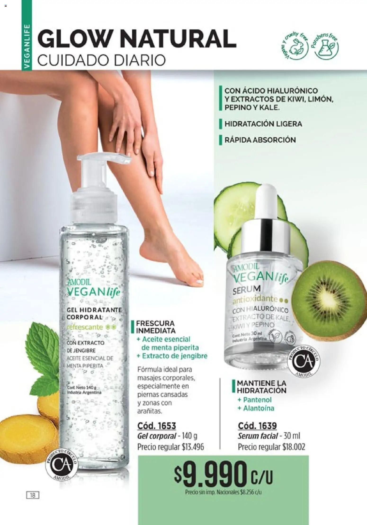 Catálogo Amodil Campaña 15 │ válido desde el 26/08/2026 | Página: 18 | Productos: Kale, Pepino, Jengibre, Kiwi
