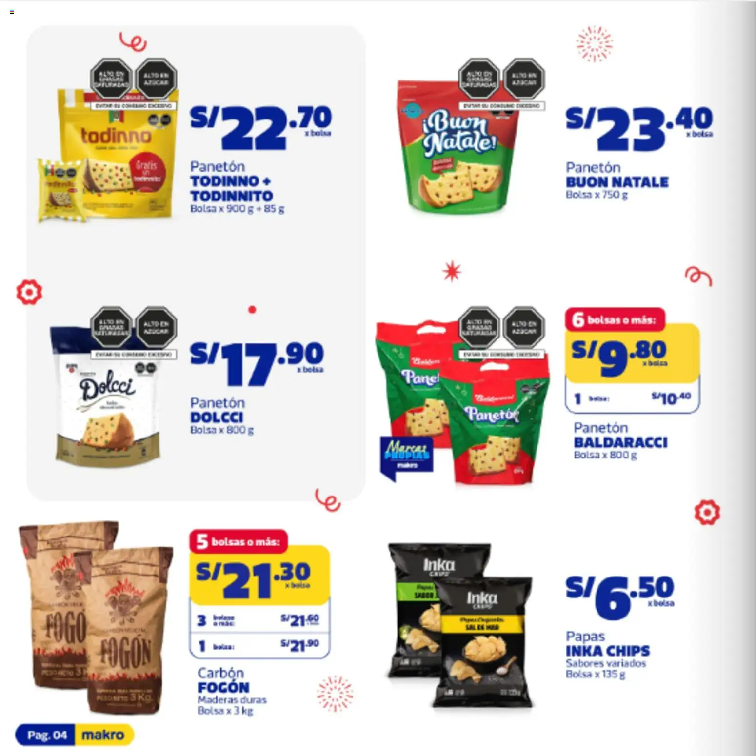 Catálogo Makro válido desde 14/07/2026 | Página: 4 | Productos: Papas, Bolsa