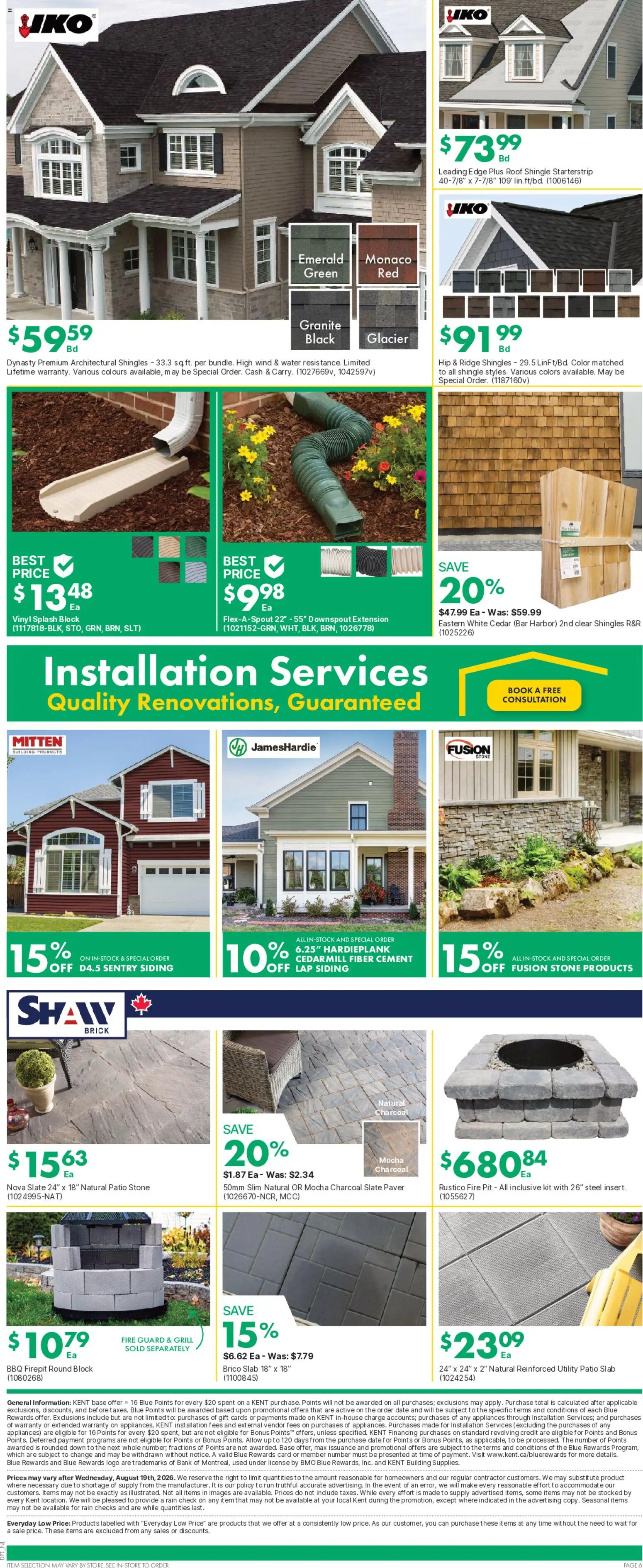 Kent flyer valid from Aug 13, 2026 | Page: 7 | Products: Water, Grill, Ridge, Charcoal