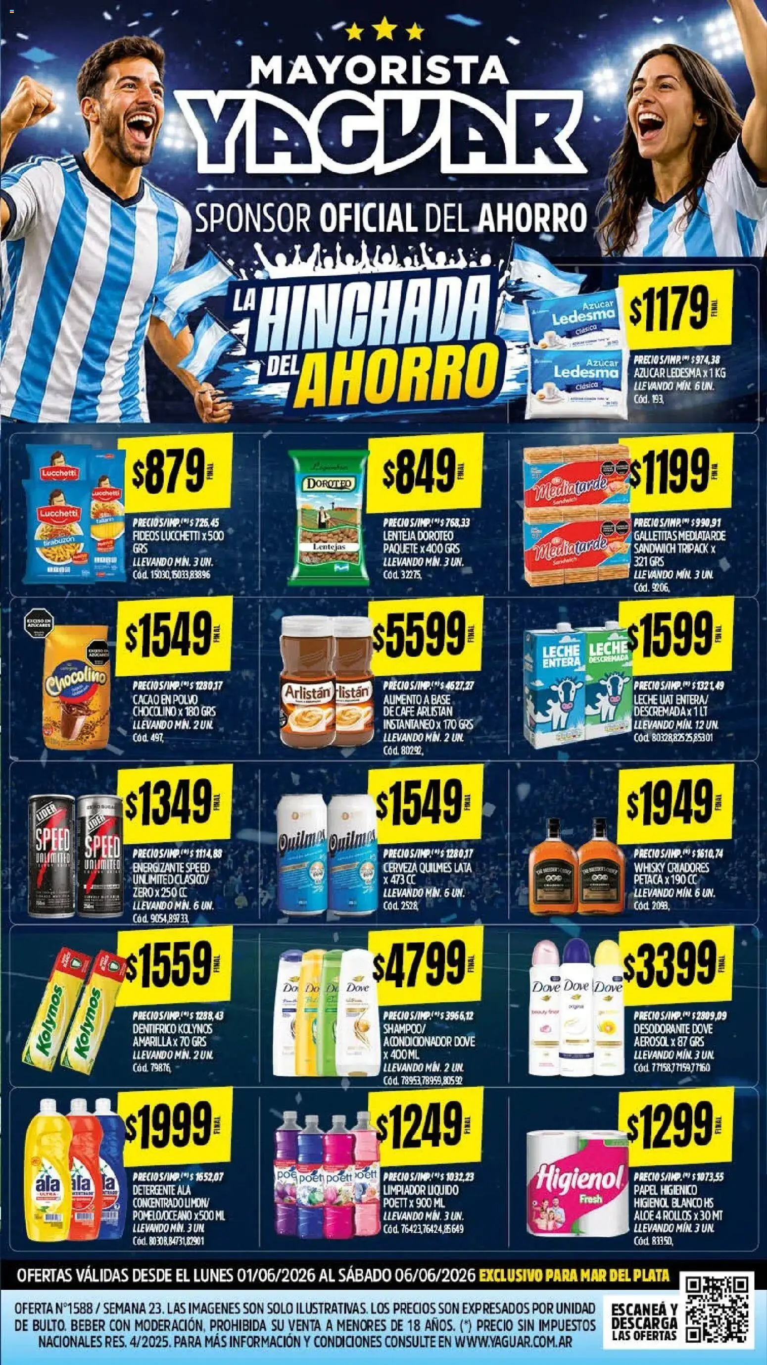 Yaguar - Oferta Semanal Mar del Plata │ válido desde el 01.06.2026 | Página: 2 | Productos: Desodorante, Leche, Cerveza, Cacao