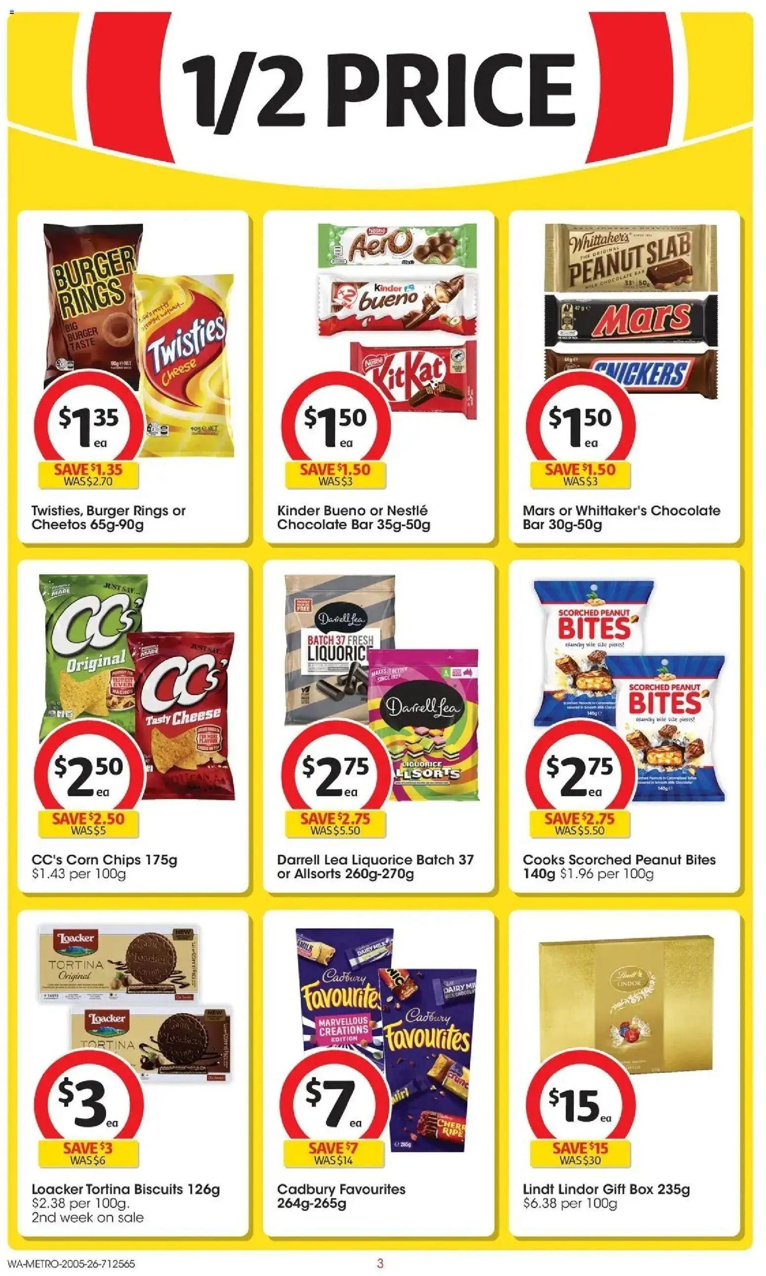Coles catalogue - valid from 19.05.2026 | Page: 3 | Products: Box, Chocolate, Chips, Biscuits