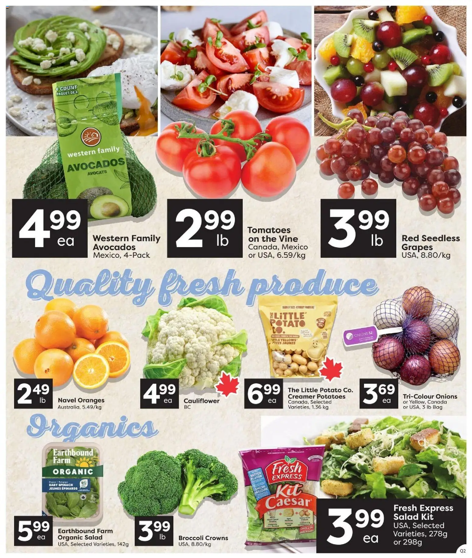 Quality Foods flyer valid from Aug 13, 2026 | Page: 4 | Products: Potatoes, Broccoli, Bag, Tomatoes