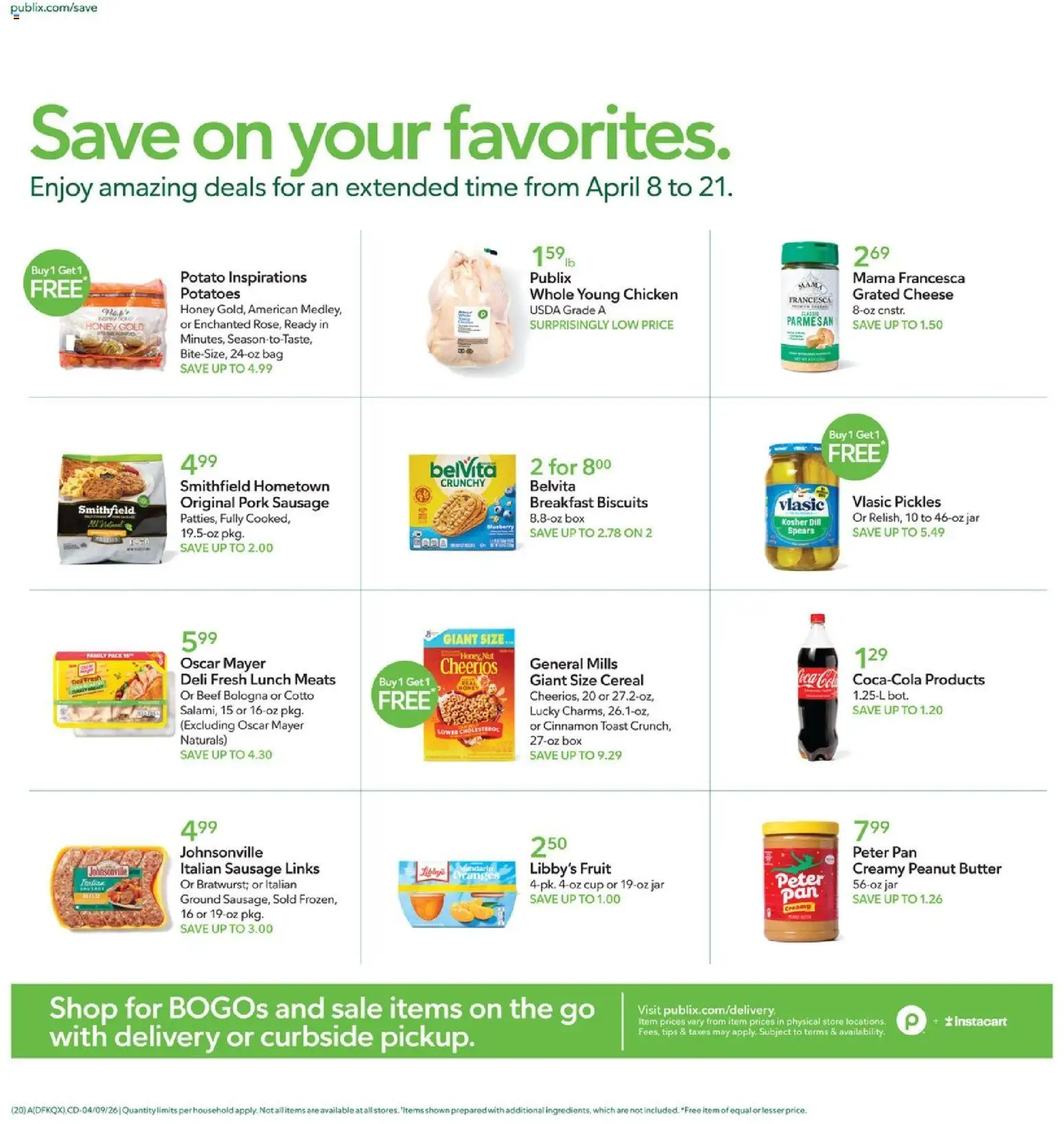 Publix Weekly Ad - valid from 15.04.2026 | Page: 21 | Products: Box, Potatoes, Sausage, Dill