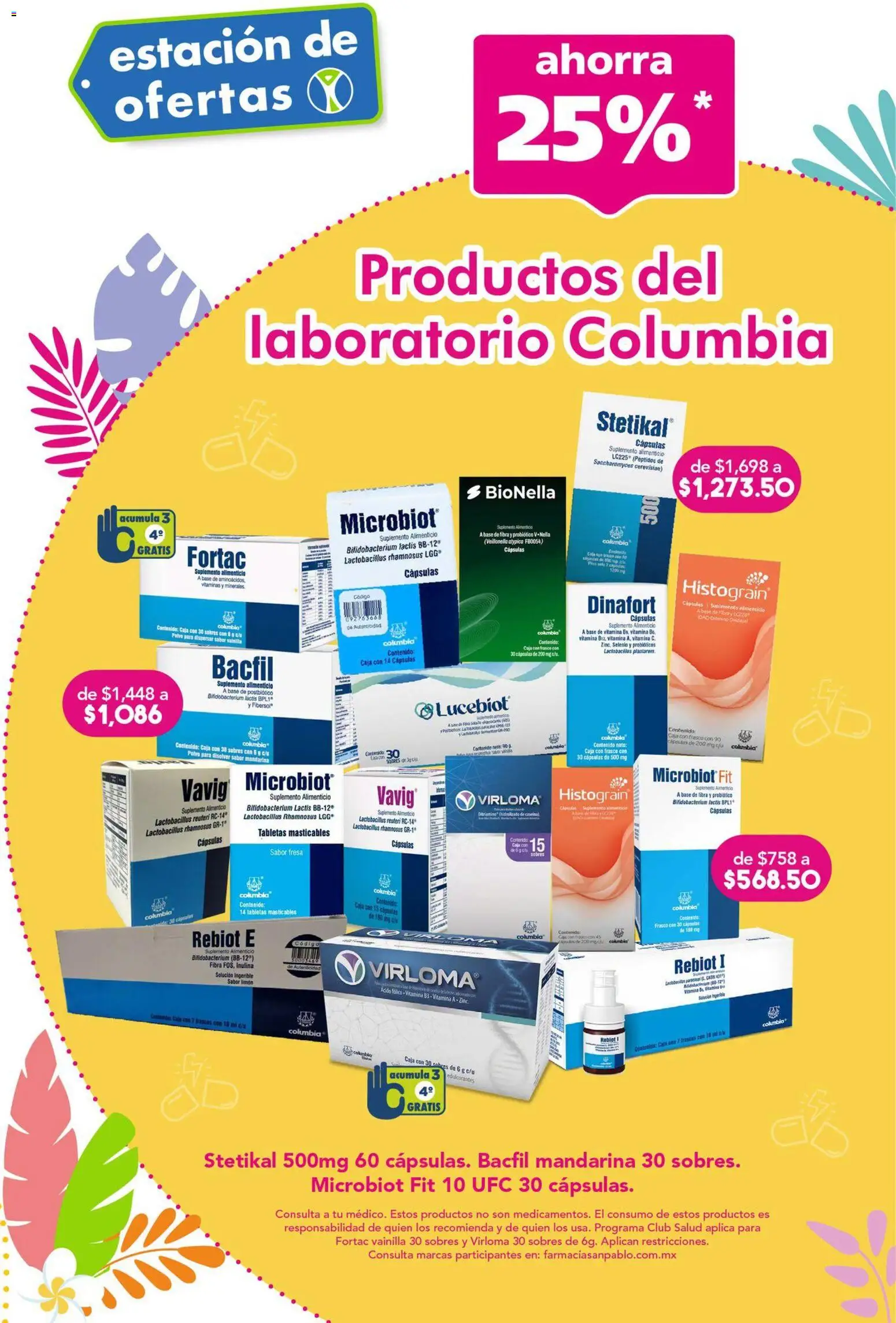 Nuevas ofertas de Farmacia San Pablo válidas en toda la República Mexicana desde el 19/07/2026. ¡Encuentra las mejores ofertas en Farmacia San Pablo catálogo! | Página: 9 | Productos: Fresa, Limón, Caja, Polvo