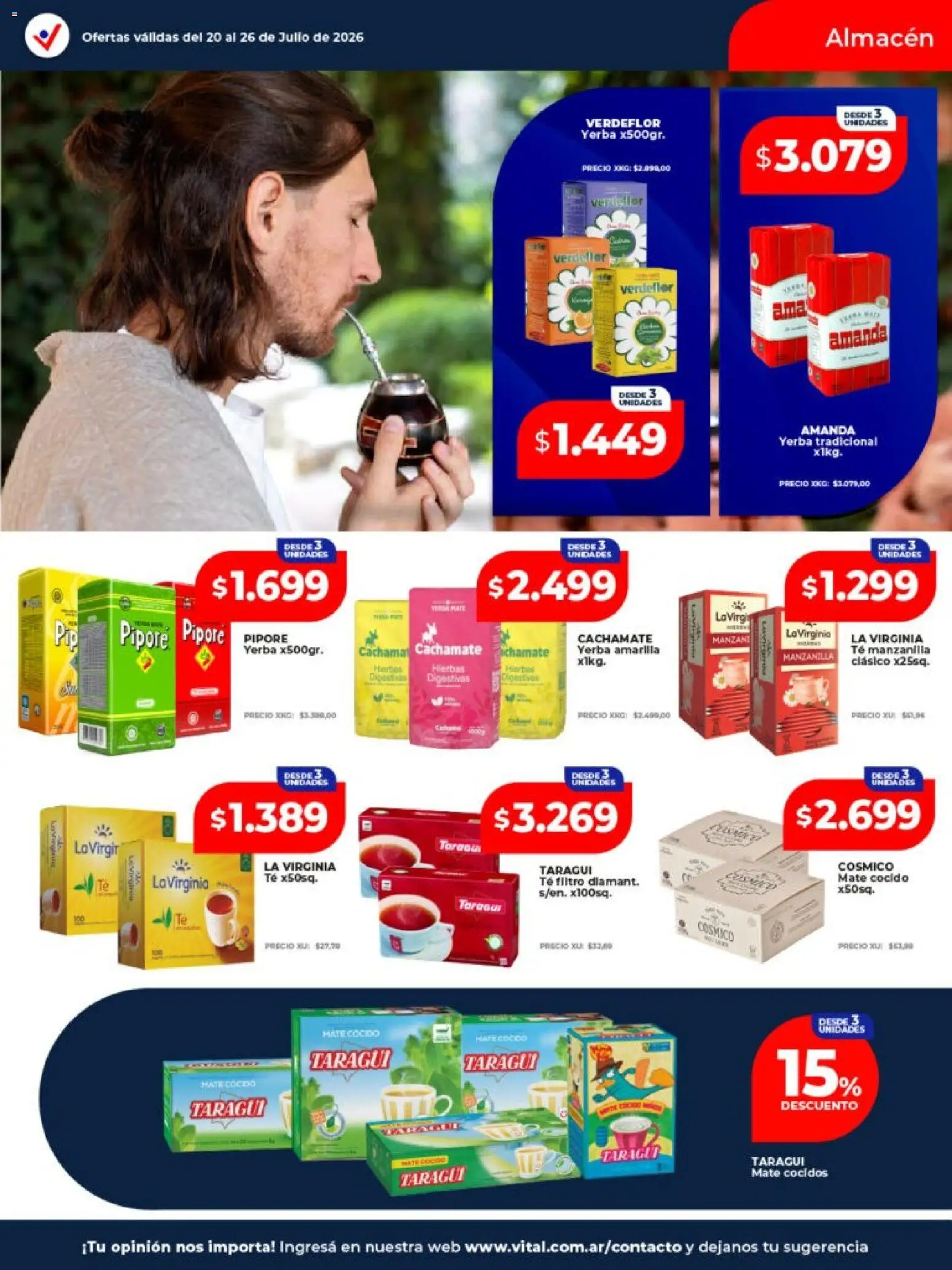 Vital - Ofertas │ válido desde el 20/07/2026 | Página: 21 | Productos: Mate, Yerba, Té, Mate cocido