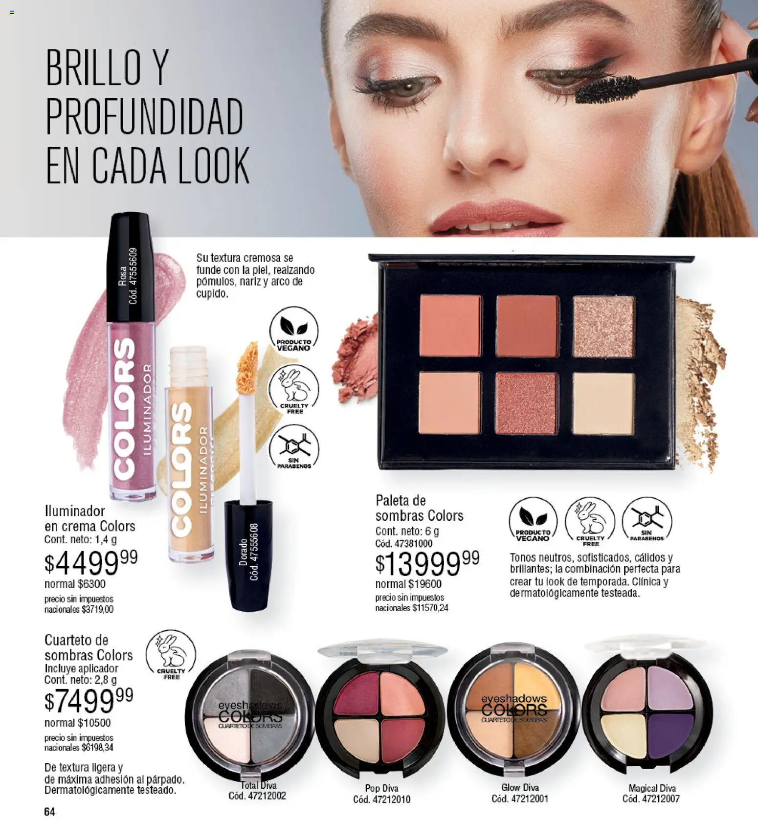 Millanel - Catálogo │ válido desde el 27.04.2026 | Página: 64 | Productos: Iluminador, Brillo, Paleta, Crema