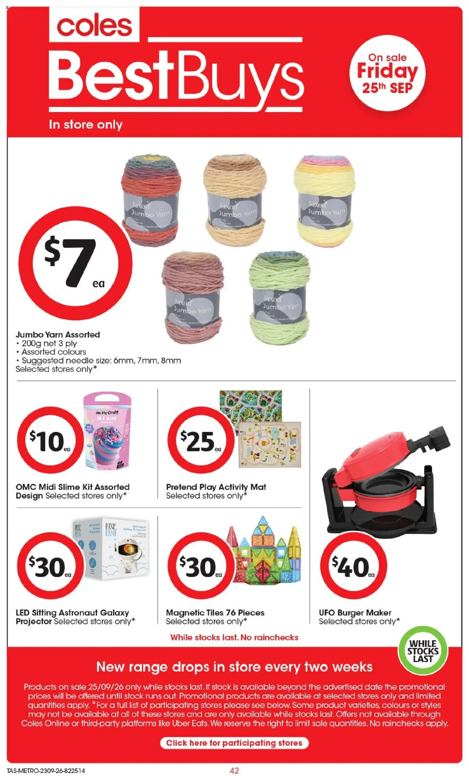 Coles catalogue - valid from 23/09/2026 | Page: 42 | Products: Platforms, Date, Projector, Tiles