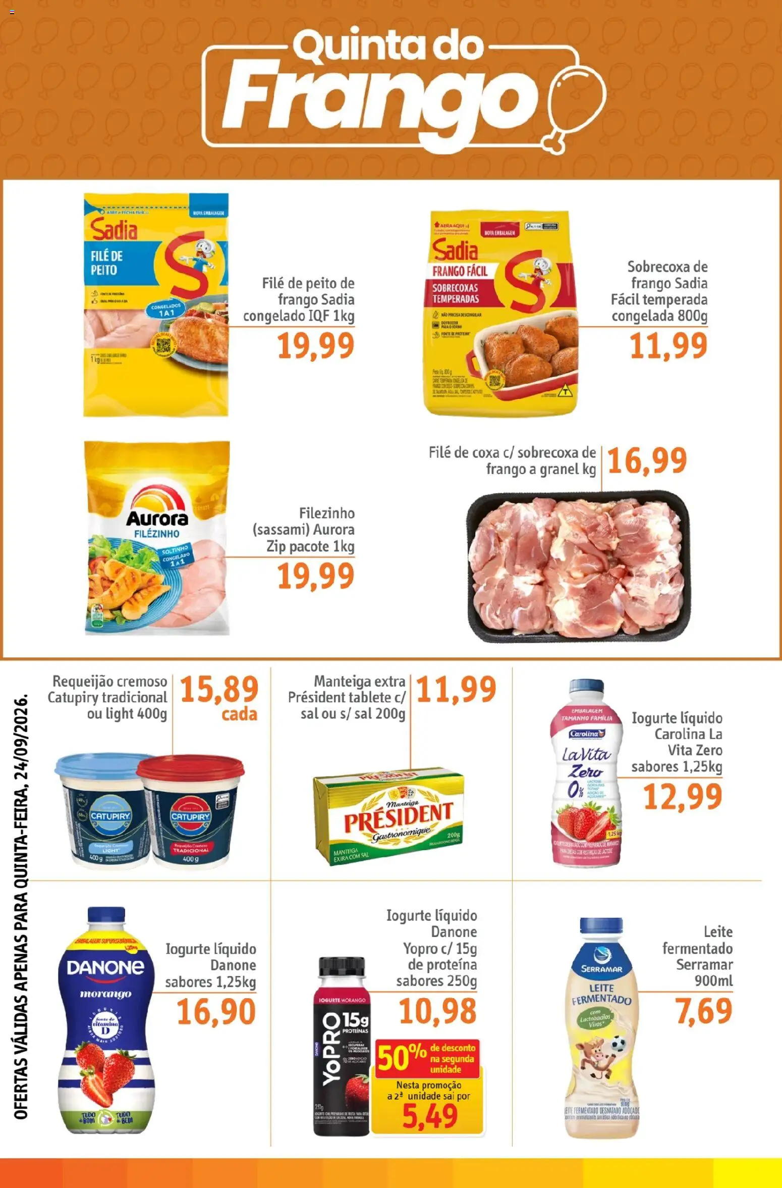 Sonda Folheto - válido de 24/09/2026 | Página: 2 | Produtos: Manteiga, Proteína, Requeijão, Peito de frango