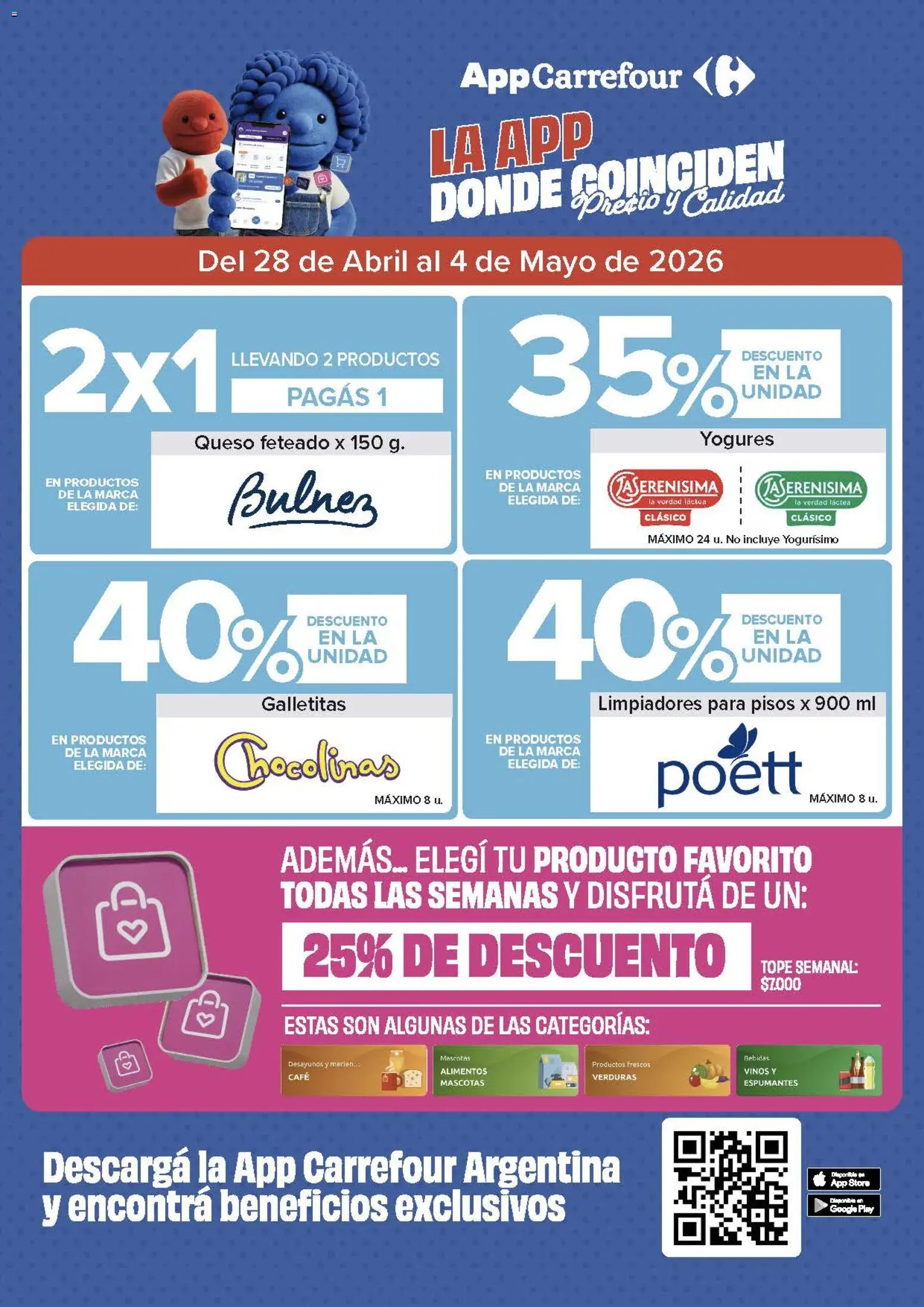 Carrefour Express ofertas │ válido desde el 28.04.2026 | Página: 2 | Productos: Galletitas, Queso, Café