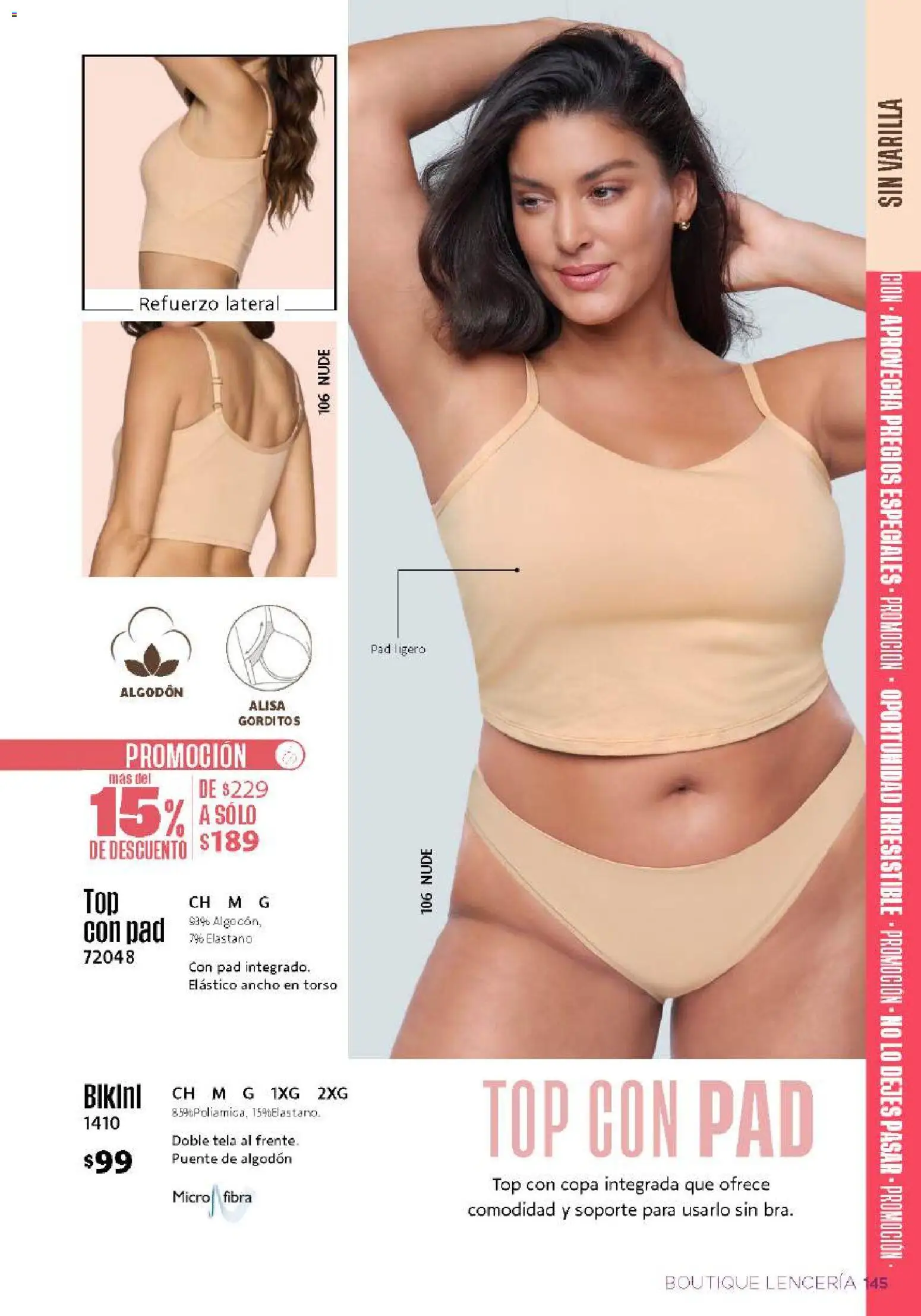 Nuevas ofertas de Ilusión válidas en toda la República Mexicana desde el 01/08/2026. ¡Encuentra las mejores ofertas en Ilusión catálogo Otoño! | Página: 147 | Productos: Algodón, Top, Lenceria, Bikini