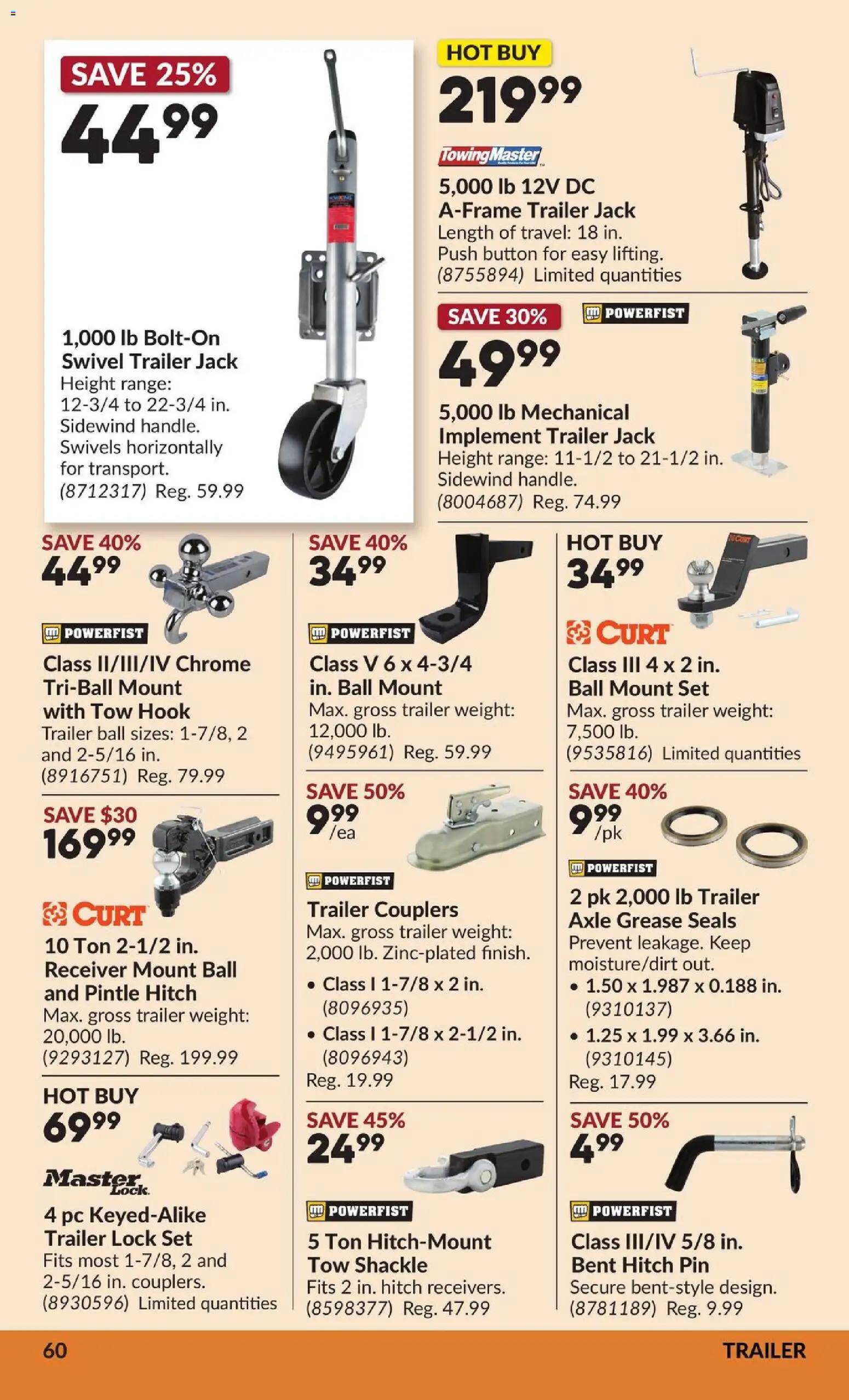 Princess Auto flyer valid from Aug 25, 2026 | Page: 61 | Products: Trailer, PC
