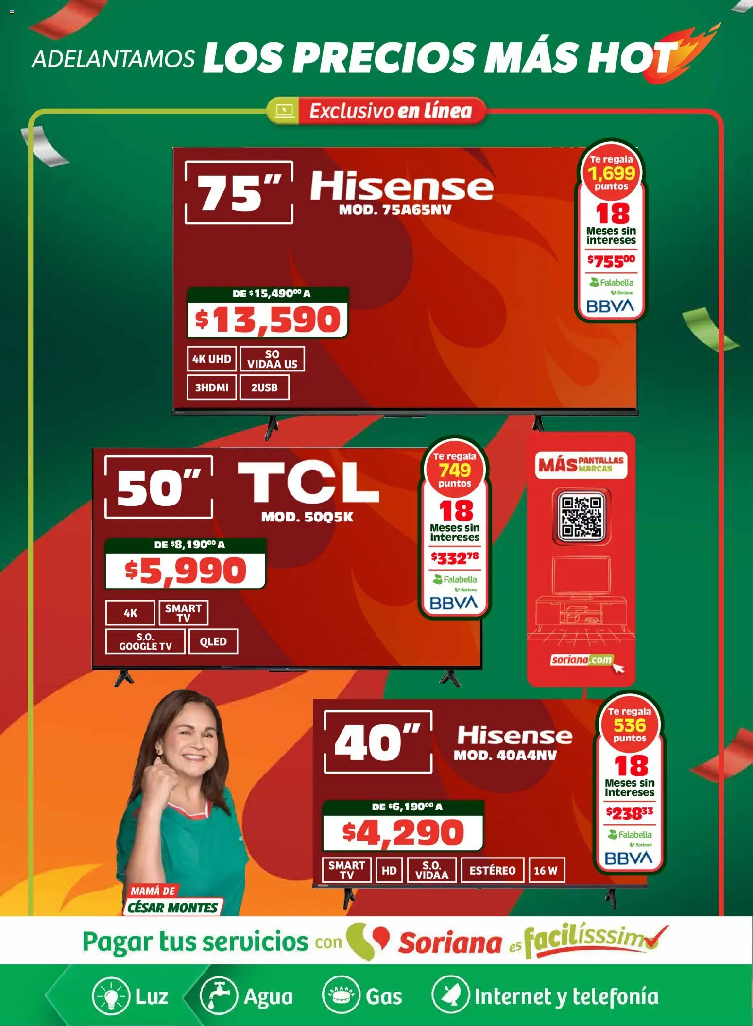 Nuevas ofertas de Soriana válidas en toda la República Mexicana desde el 14.05.2026. ¡Encuentra las mejores ofertas en Soriana Adelantamos los precios más hot Mercado Nacional! | Página: 5 | Productos: Pantallas, Agua, Té