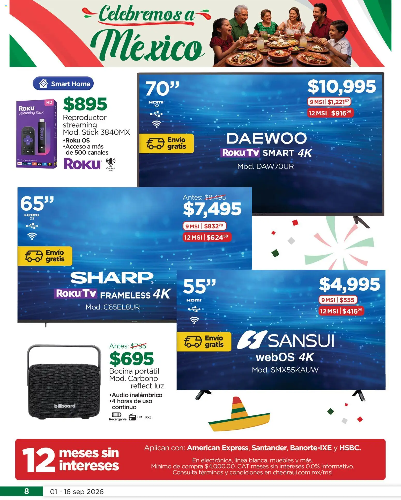 Nuevas ofertas de Chedraui válidas en toda la República Mexicana desde el 01/09/2026. ¡Encuentra las mejores ofertas en Chedraui folleto! | Página: 8