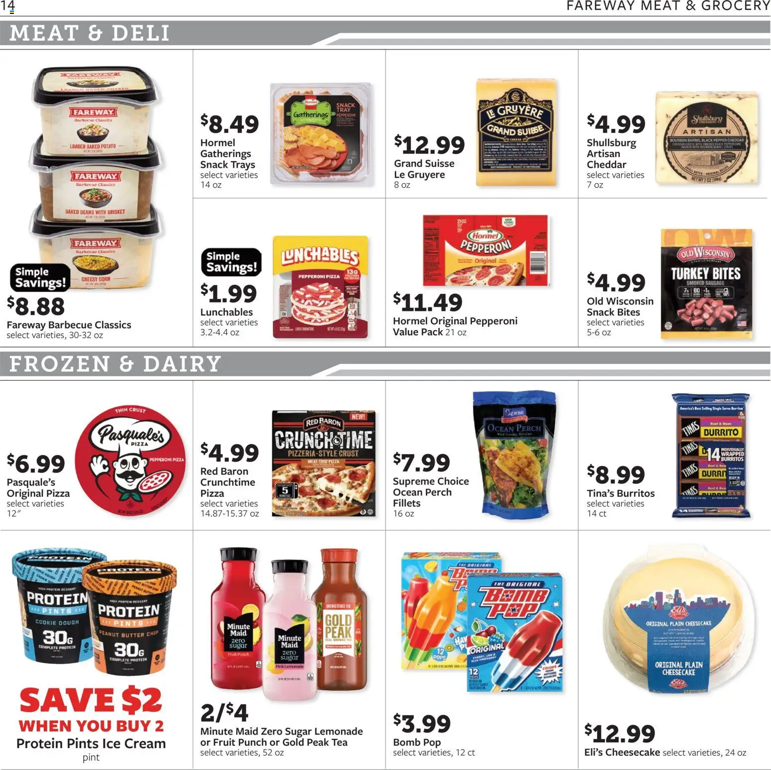 Fareway Weekly Ad - valid from 09/21/2026 | Page: 14 | Products: Turkey, Butter, Tea, Dough