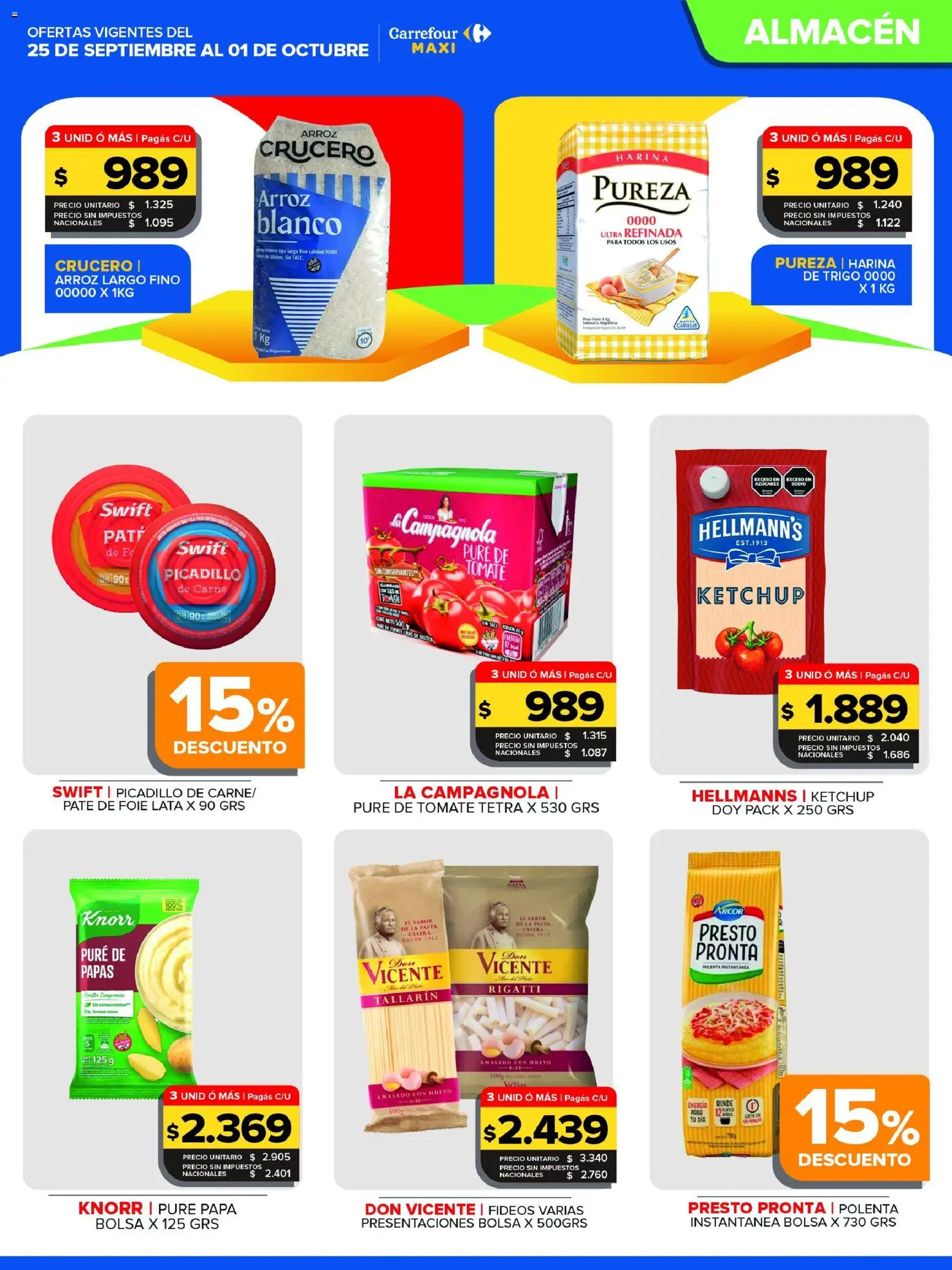Carrefour Maxi catálogo │ válido desde el 25/09/2026 | Página: 7 | Productos: Polenta, Huevo, Arroz, Pasta