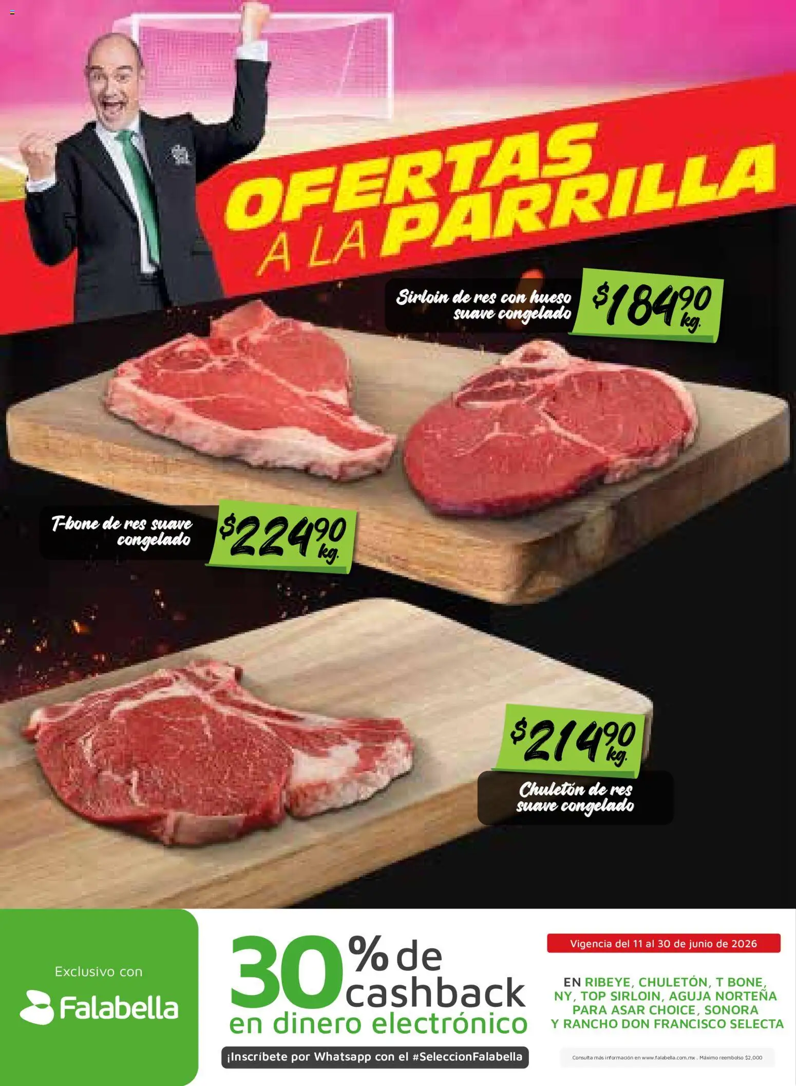 Nuevas ofertas de Soriana válidas en toda la República Mexicana desde el 23/06/2026. ¡Encuentra las mejores ofertas en Soriana Frescos del Mandado Mercado: Saltillo y Torreón! | Página: 2 | Productos: Res, Parrilla, Top