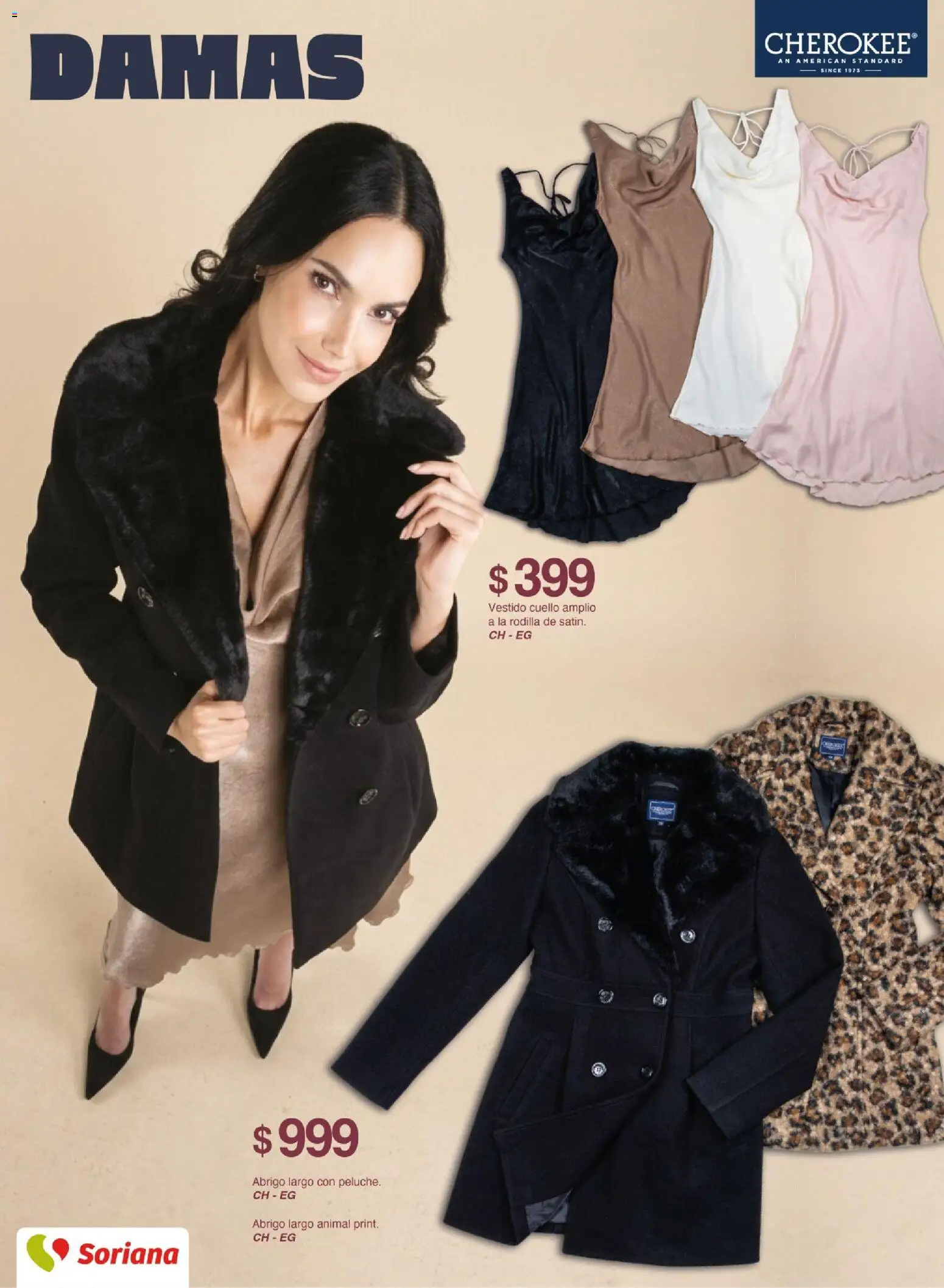 Nuevas ofertas de Soriana válidas en toda la República Mexicana desde el 30/09/2026. ¡Encuentra las mejores ofertas en Soriana catálogo otoño invierno! | Página: 11 | Productos: Abrigo, Vestido