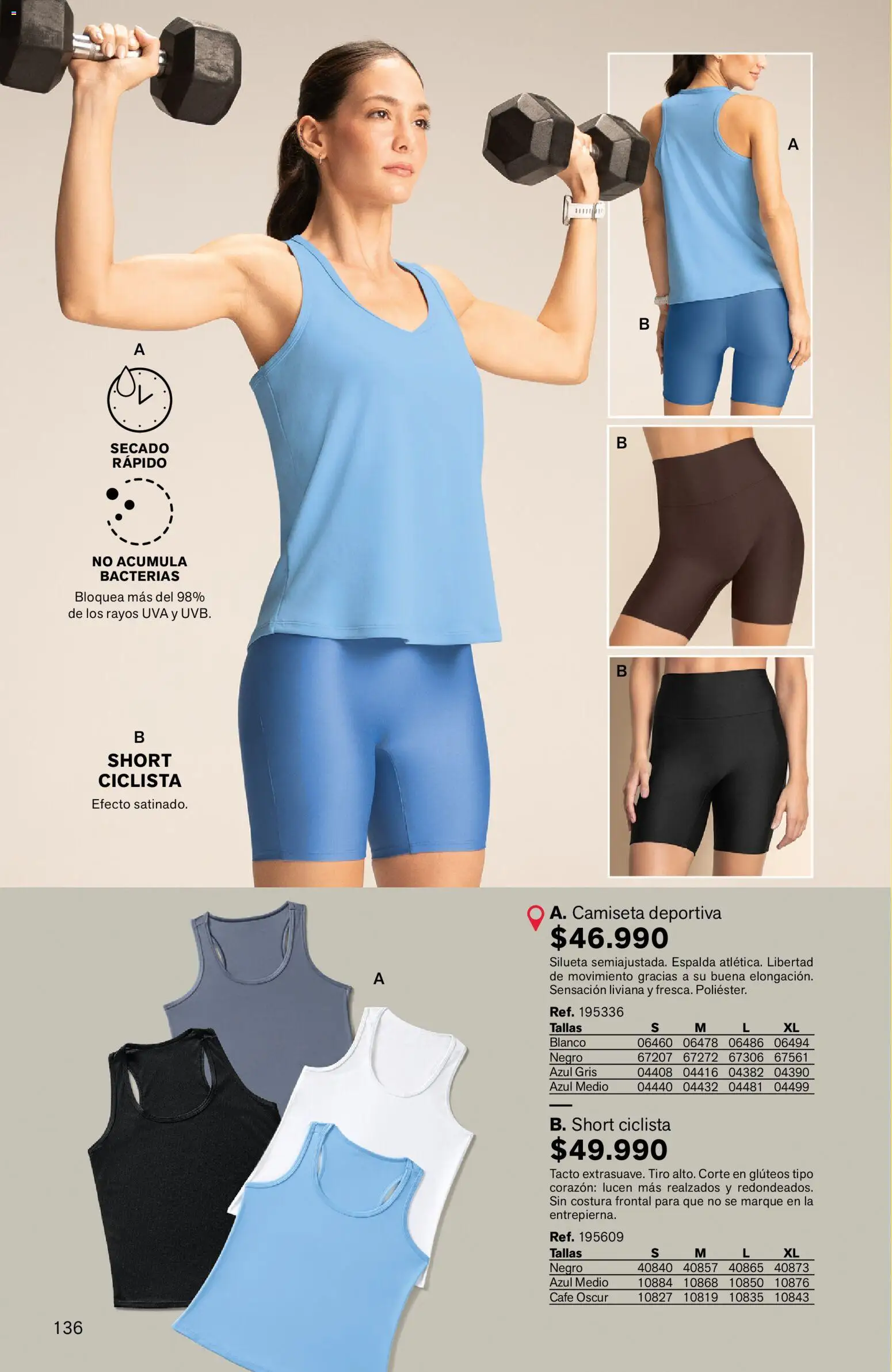 Leonisa revista - valida desde el 24/08/2026 | Página: 136 | Productos: Short, Camiseta, Uva, Café