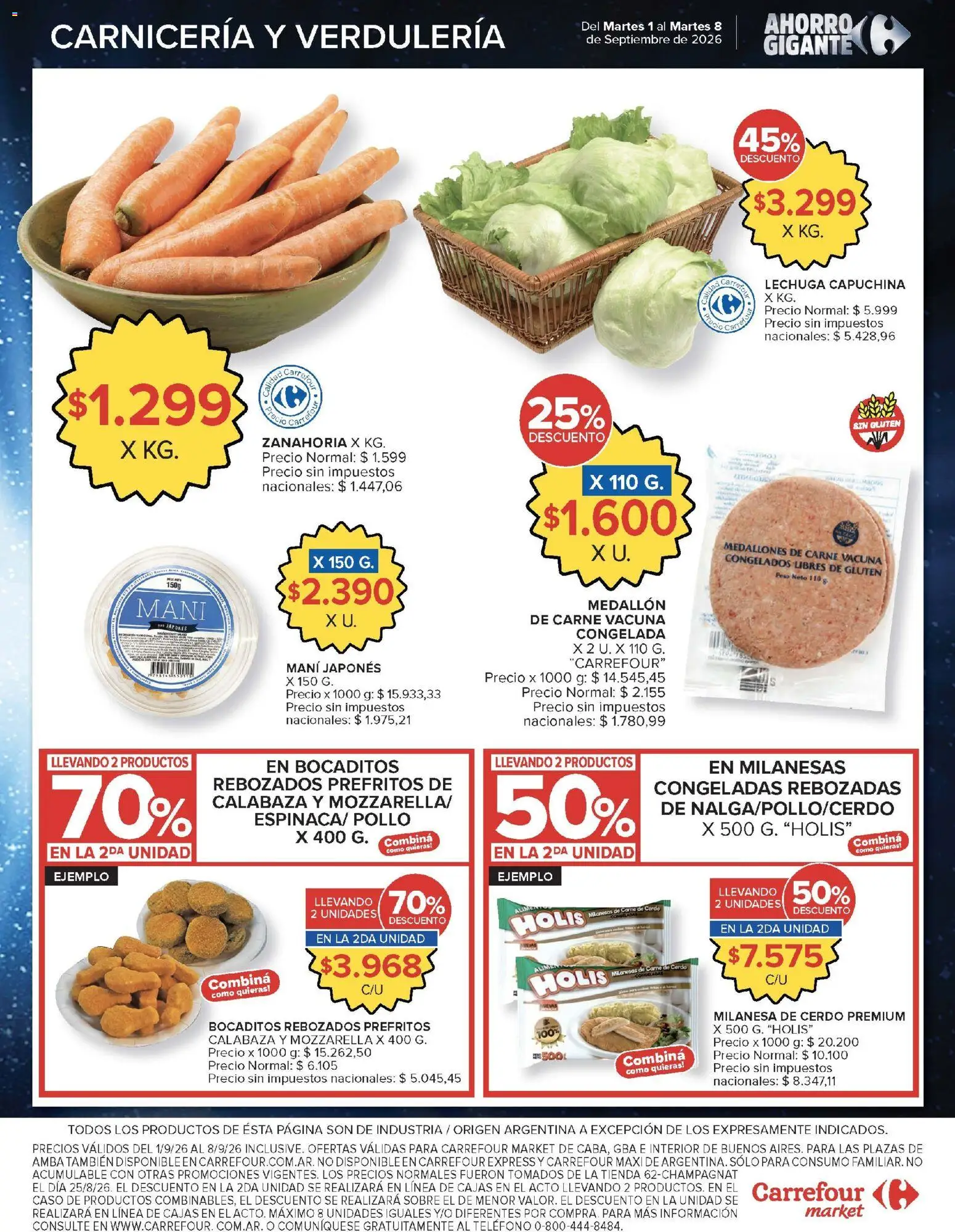 Carrefour - Ofertas │ válido desde el 01/09/2026 | Página: 39 | Productos: Sobre, Carne de cerdo, Mani, Cerdo