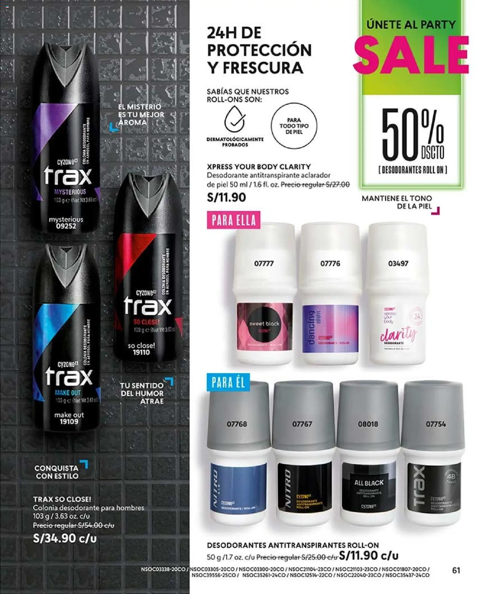 Catálogo CyZone válido desde 20/06/2026 | Página: 73 | Productos: Desodorante, Antitranspirante