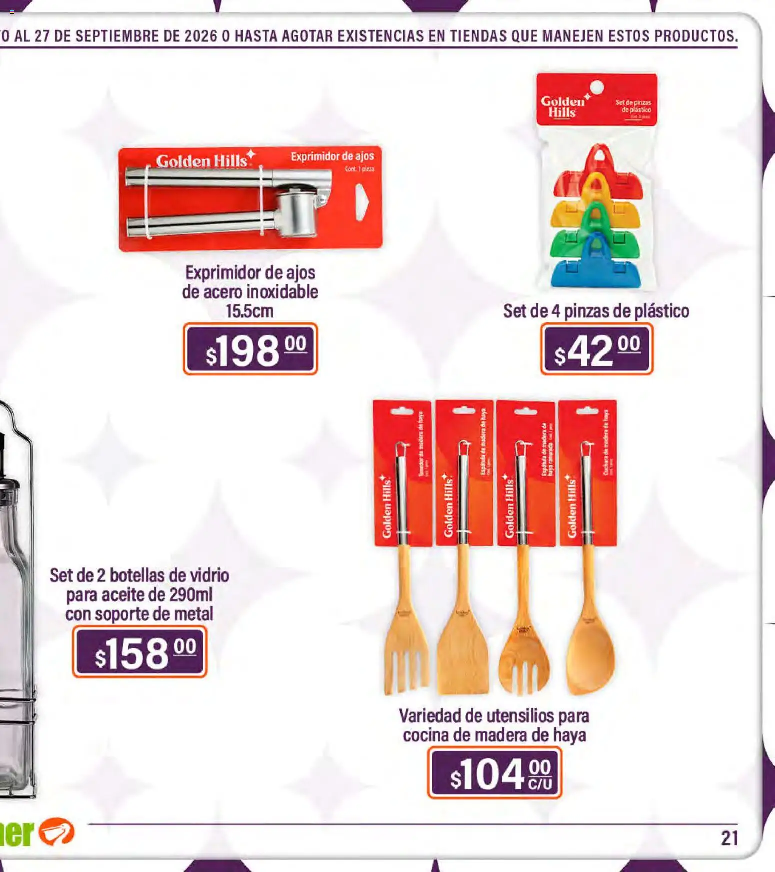 Nuevas ofertas de La Comer válidas en toda la República Mexicana desde el 28/08/2026. ¡Encuentra las mejores ofertas en La Comer folleto Golden Hills! | Página: 41 | Productos: Espátula, Aceite, Cocina, Cuchara